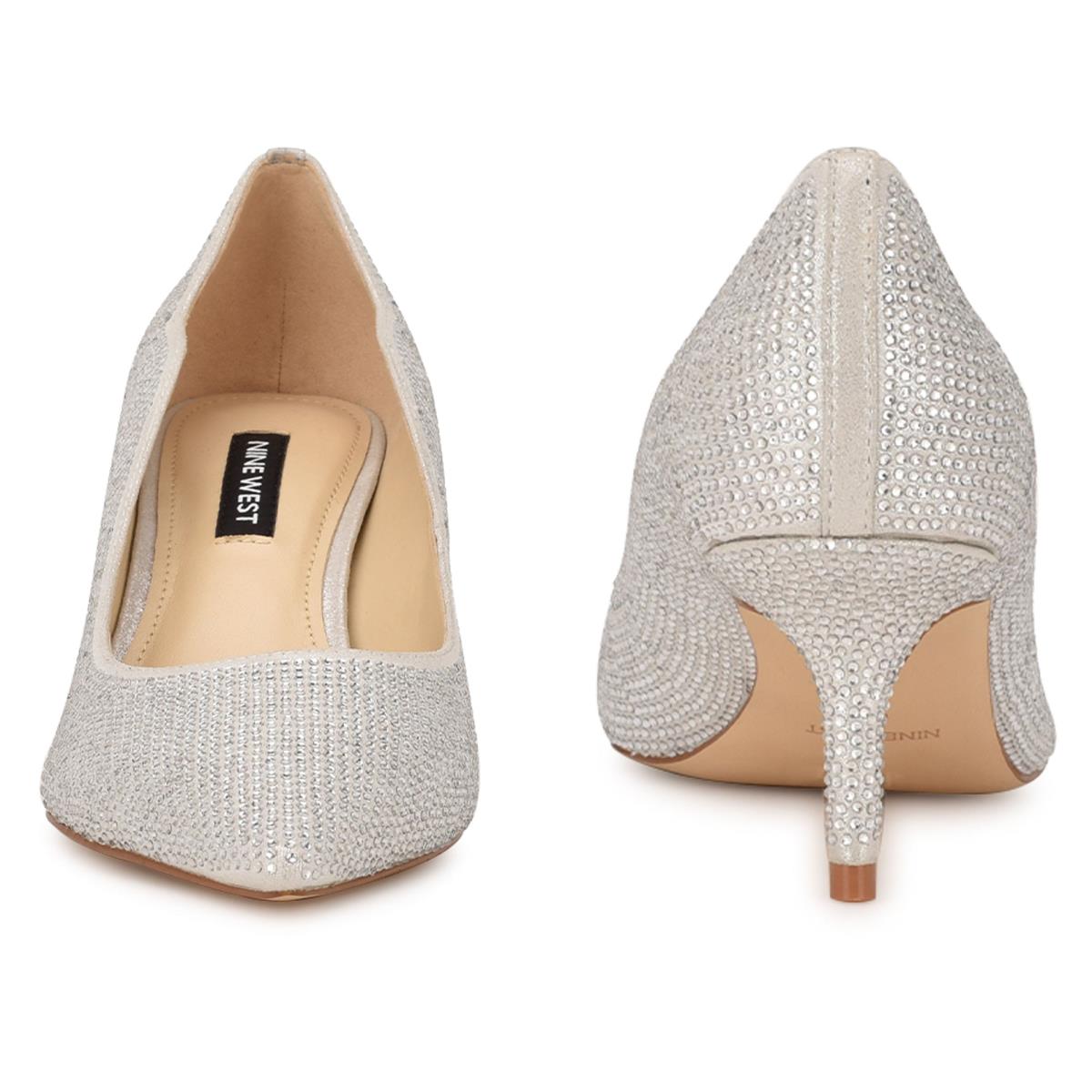 Nine West Abaline Rhinestone Pointy Varvas Naisten Avokkaat Hopea | 0159IVQSN