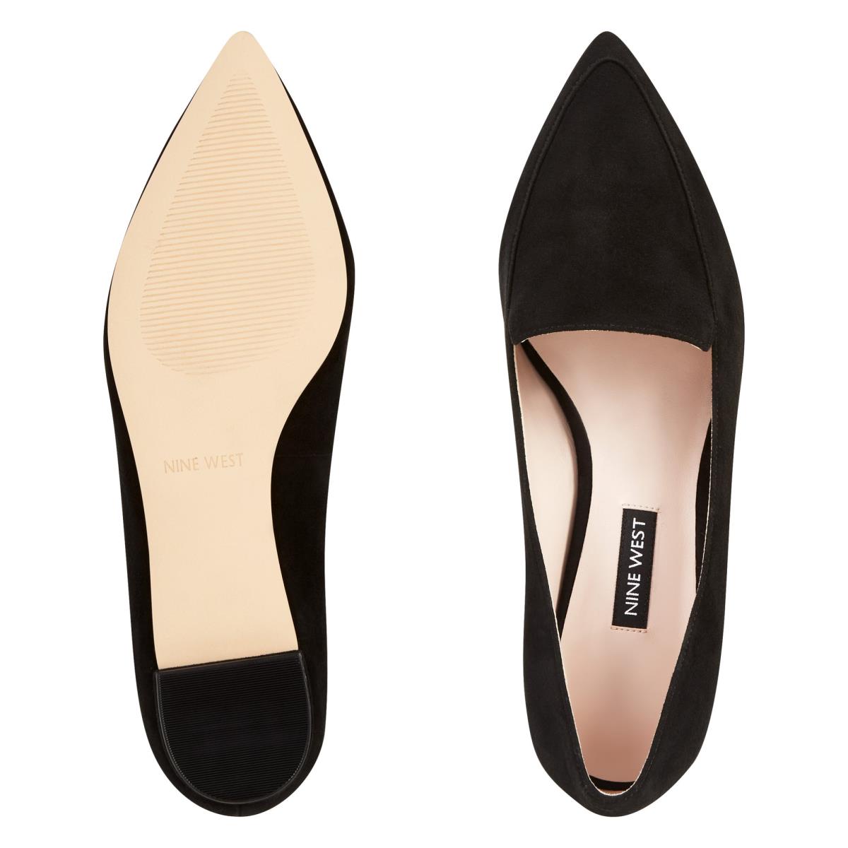 Nine West Abay Smoking Naisten Flats Mustat | 0642TMRAN