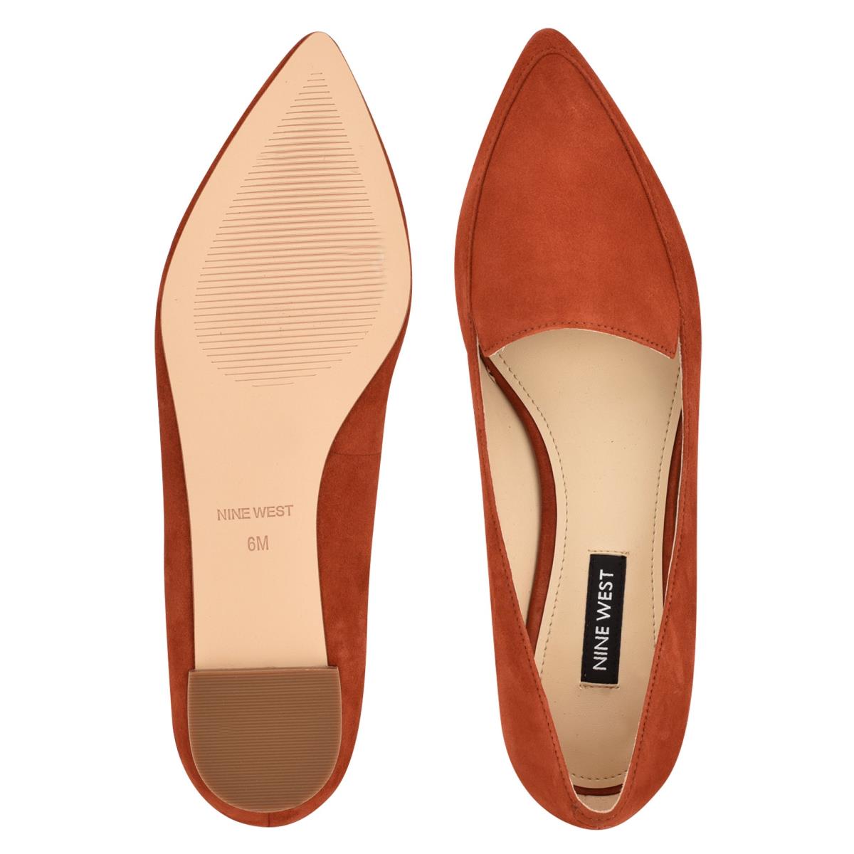 Nine West Abay Smoking Naisten Flats Punainen | 1670PTMXJ