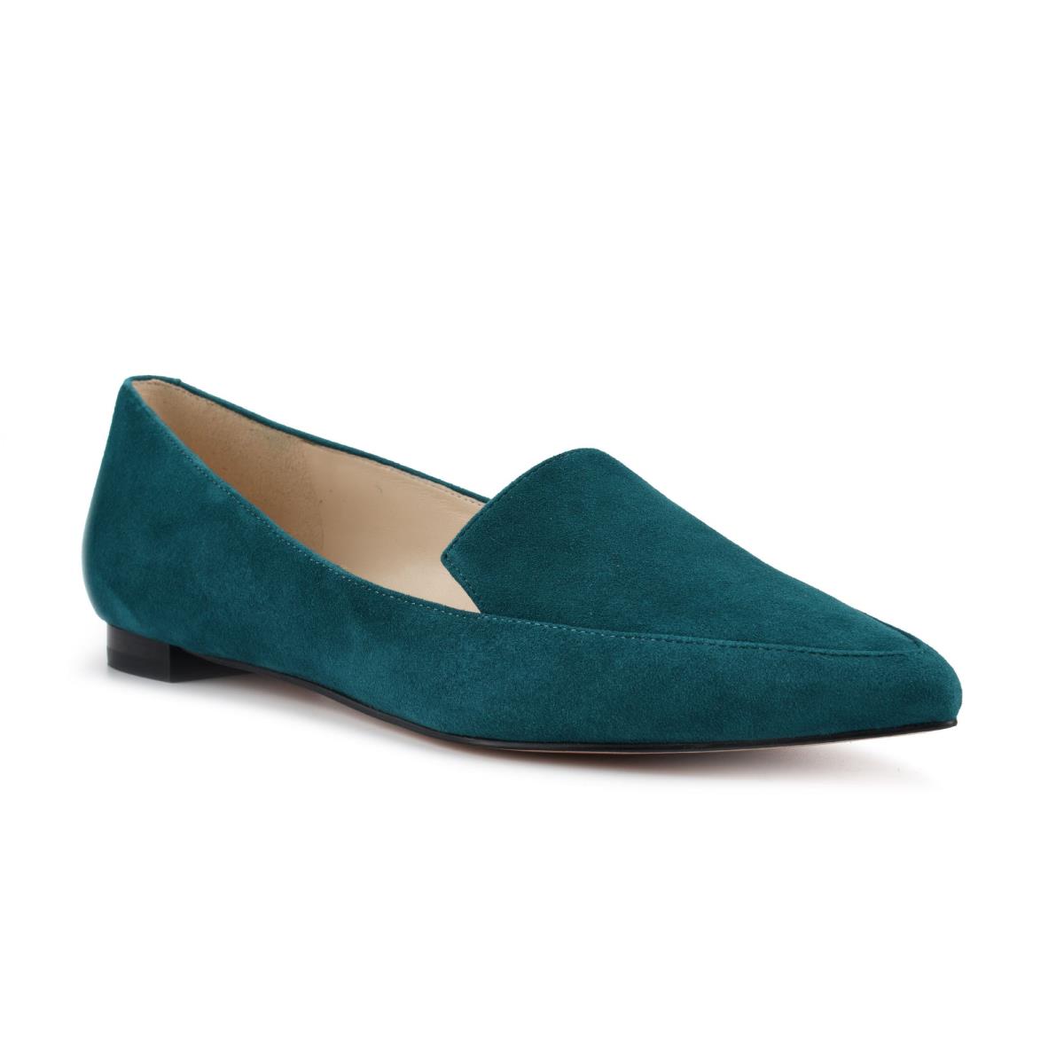 Nine West Abay Smoking Naisten Flats Turkoosi | 8573ISMAY