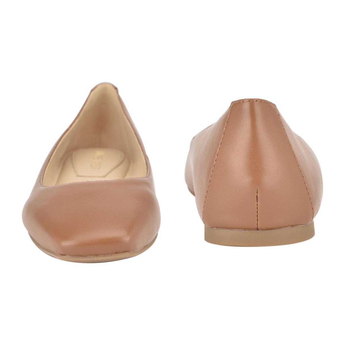 Nine West Alena Square-Varvas Naisten Ballerinat Skin Color | 3614IHENY