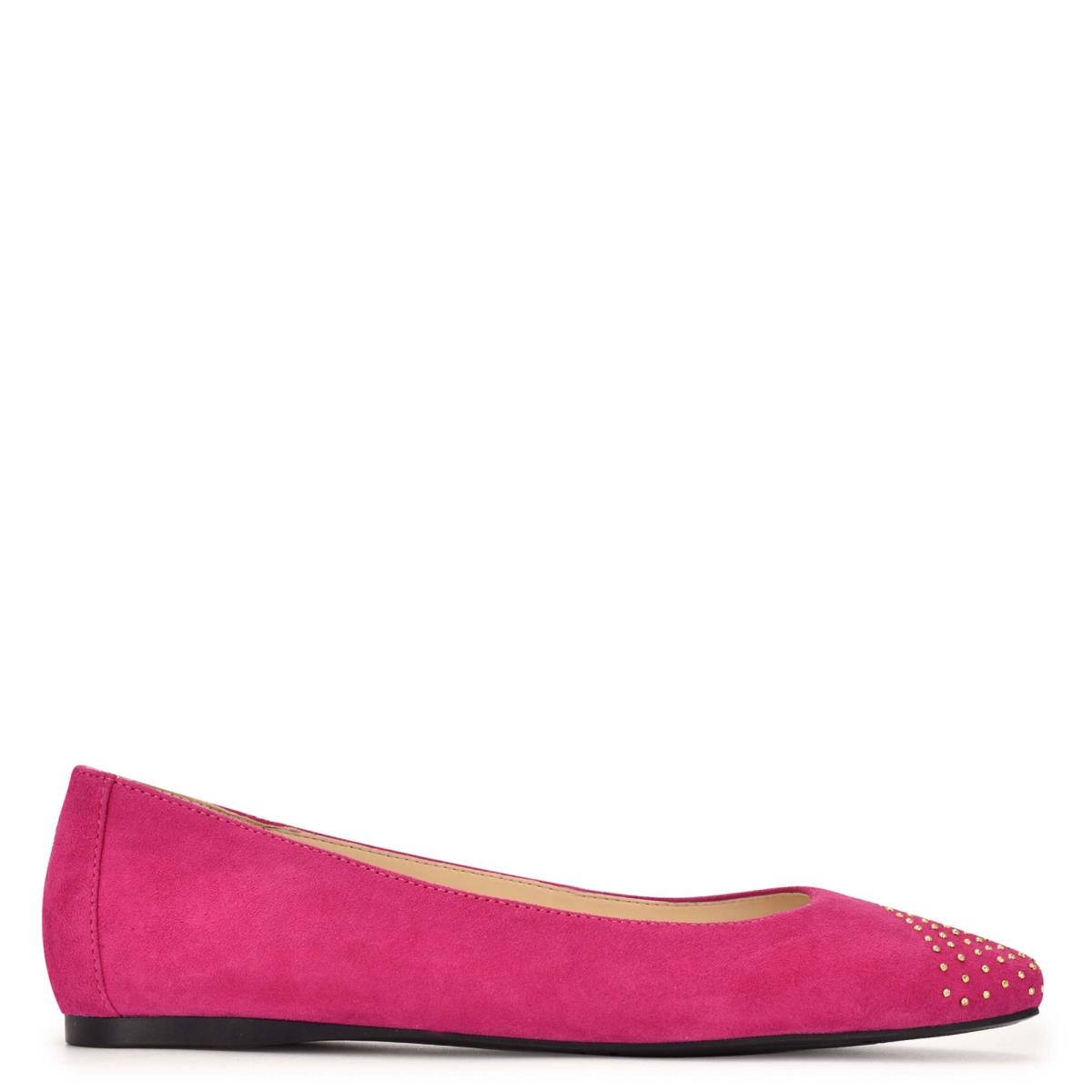 Nine West Aloha Studded Square-Varvas Naisten Ballerinat Pinkki | 7015FDHSQ