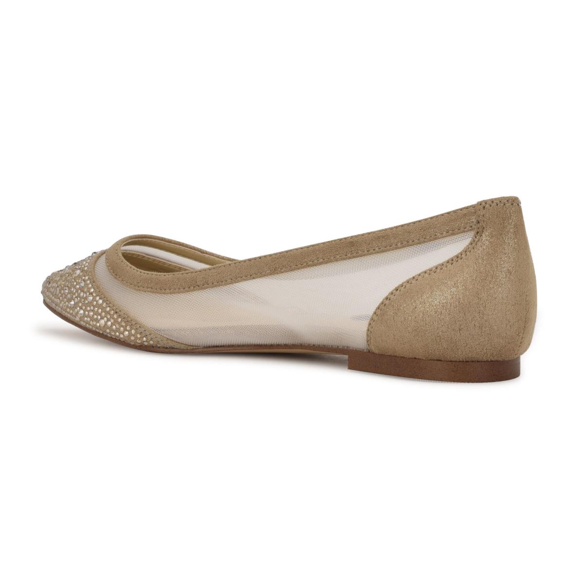 Nine West Bogus Pointy Varvas Naisten Ballerinat Beige | 2076FMAXS