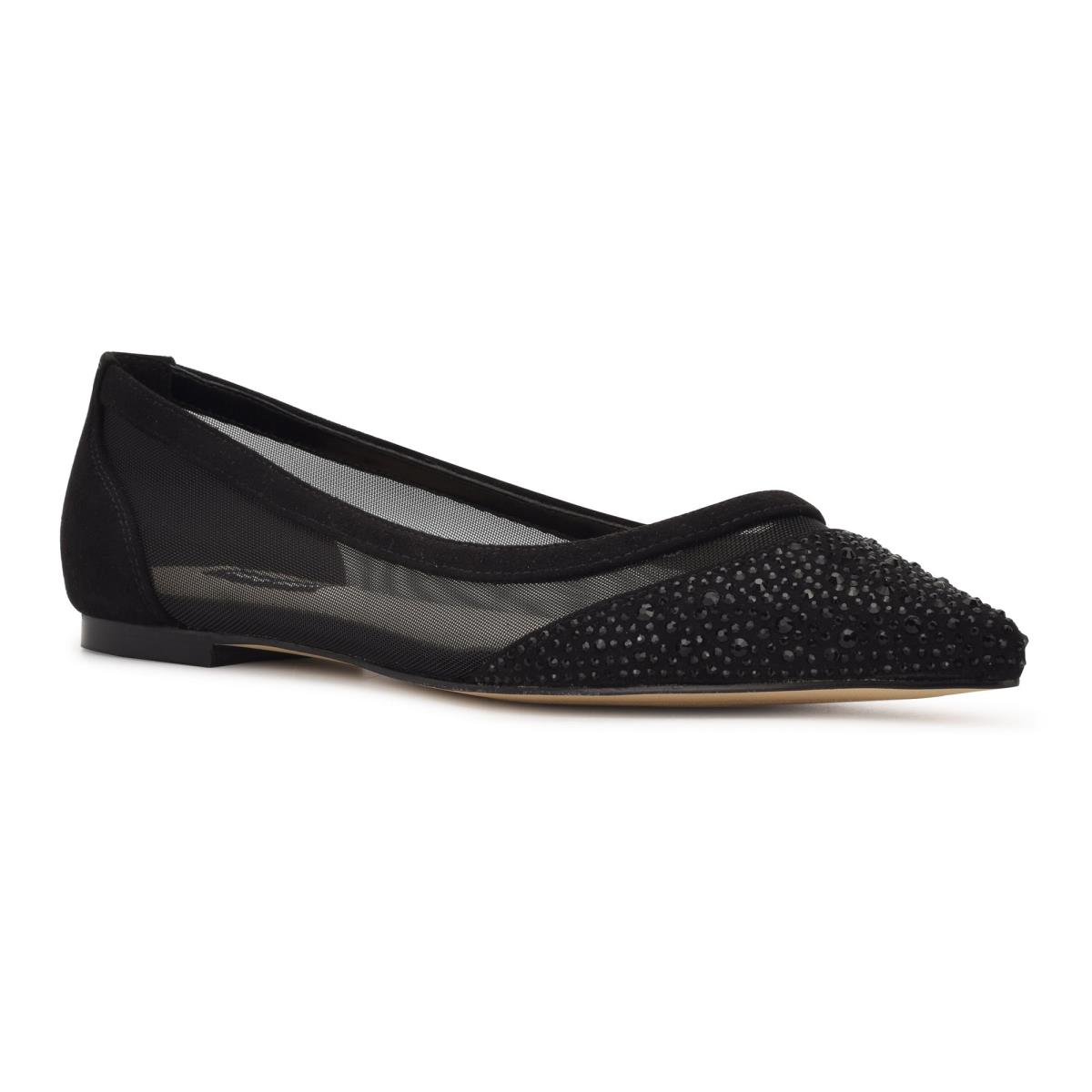 Nine West Bogus Pointy Varvas Naisten Ballerinat Mustat Mustat | 5940RGEXD