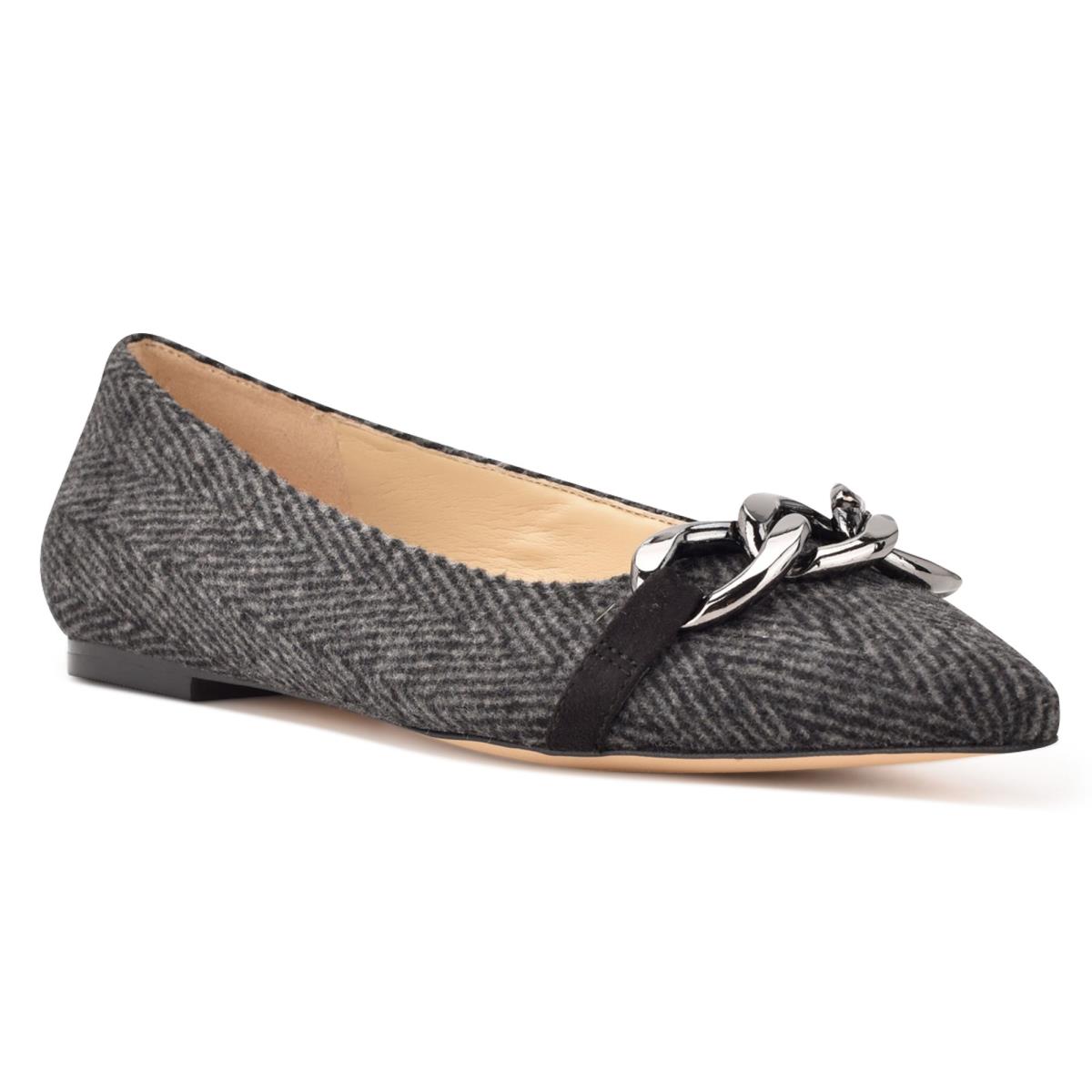 Nine West Brinks Pointy Varvas Naisten Ballerinat Harmaat | 1749BVQFZ