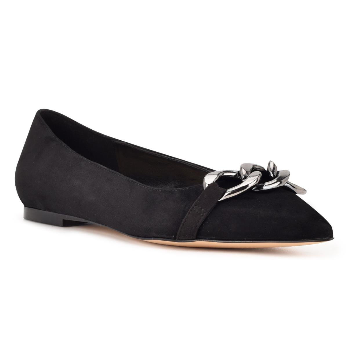 Nine West Brinks Pointy Varvas Naisten Ballerinat Mustat | 2483WIRMD