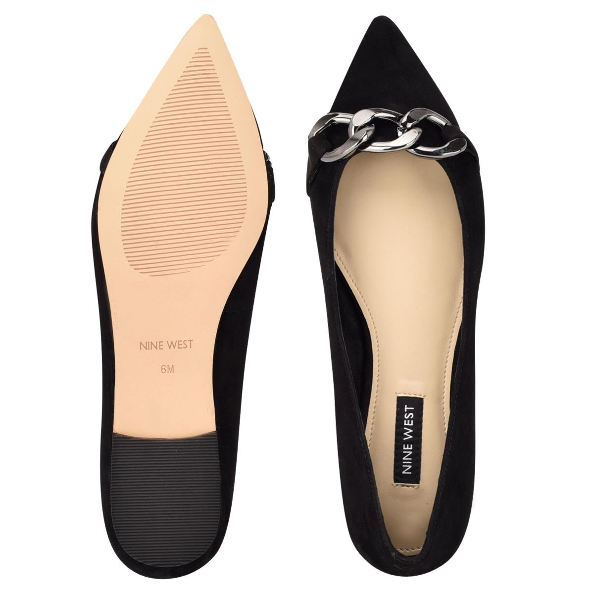 Nine West Brinks Pointy Varvas Naisten Ballerinat Mustat | 2483WIRMD