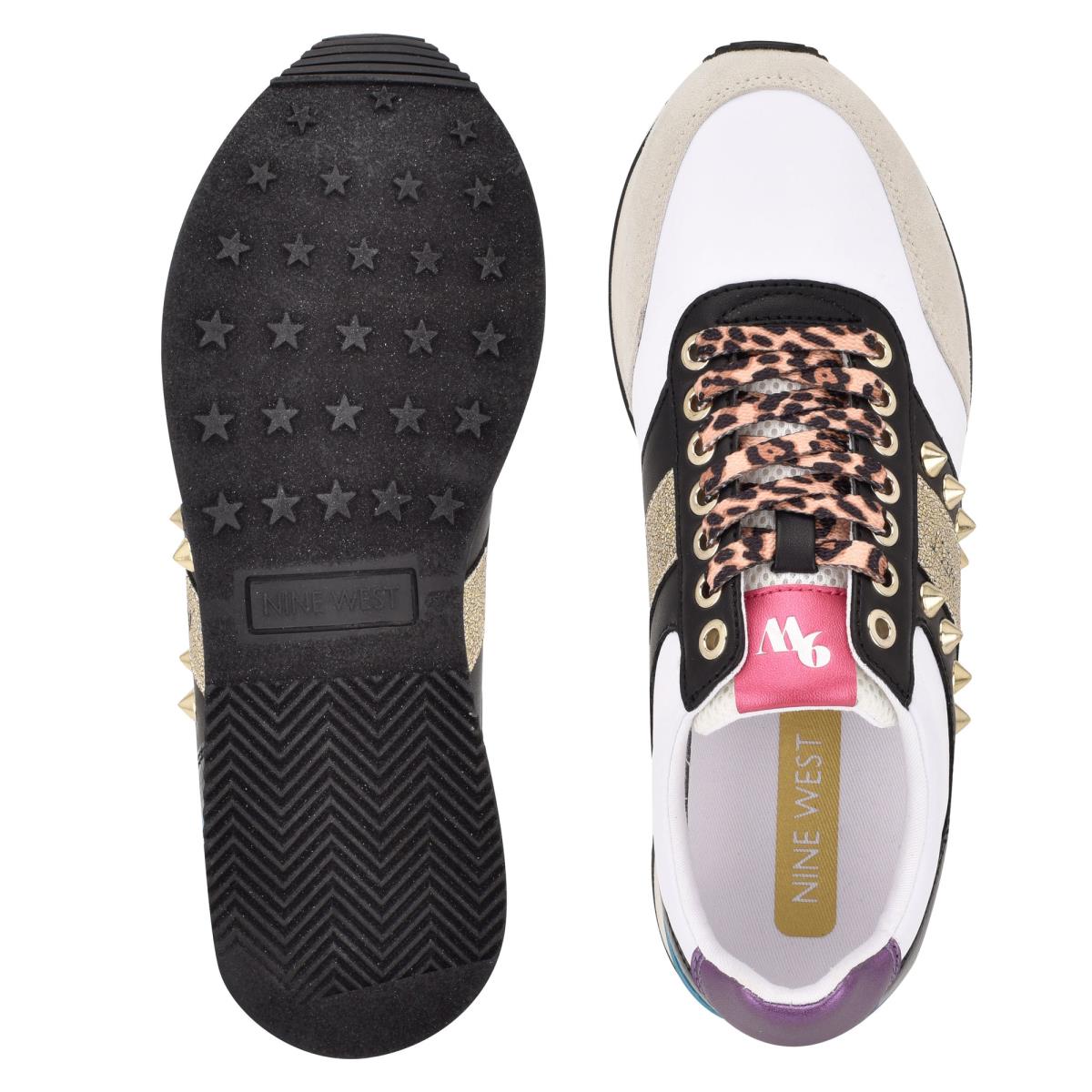 Nine West Bunnie Sneakers Naisten Tennarit Kultaiset Valkoinen Mustat | 9516OMSWD