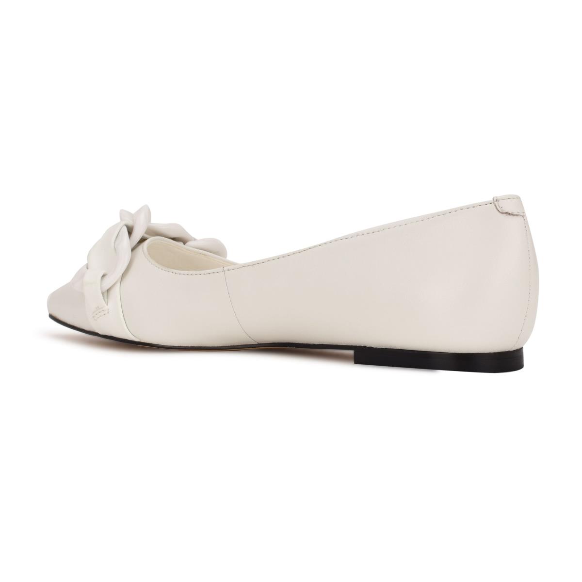 Nine West Buyme Pointy Varvas Naisten Ballerinat Valkoinen | 4318EQGDP