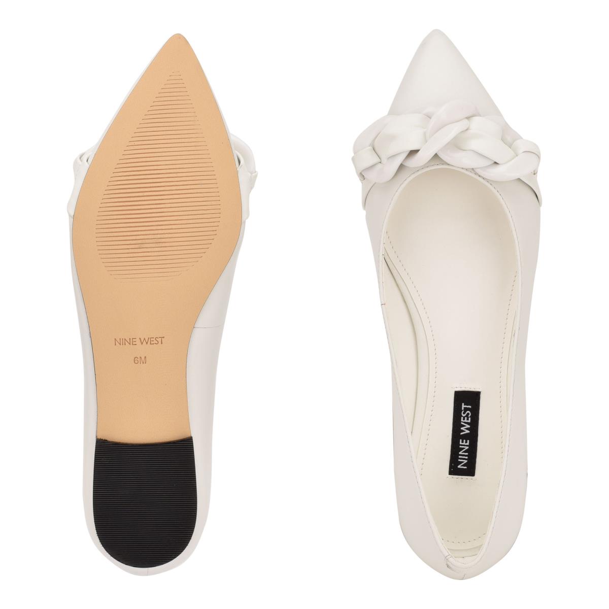 Nine West Buyme Pointy Varvas Naisten Ballerinat Valkoinen | 4318EQGDP