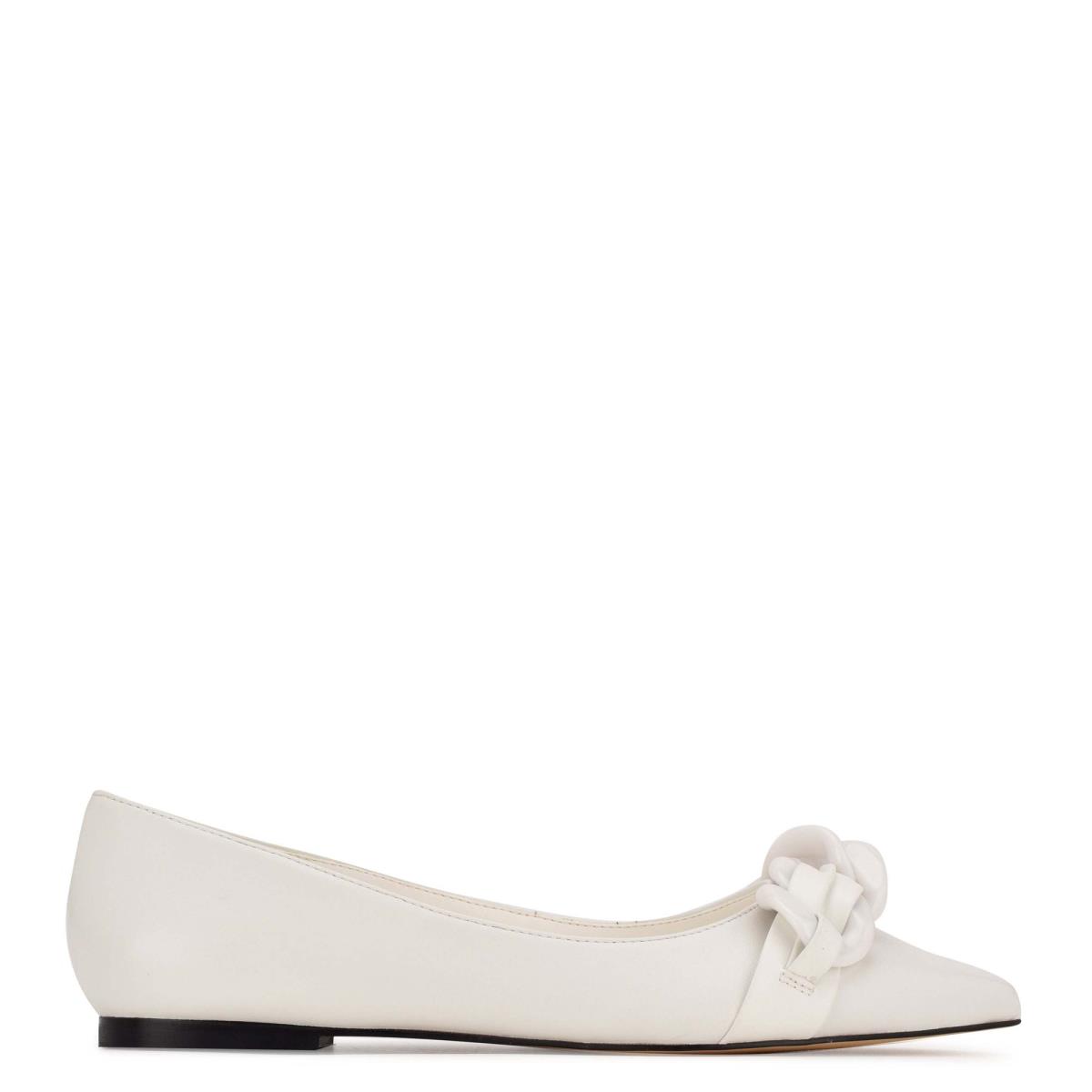 Nine West Buyme Pointy Varvas Naisten Ballerinat Valkoinen | 4318EQGDP