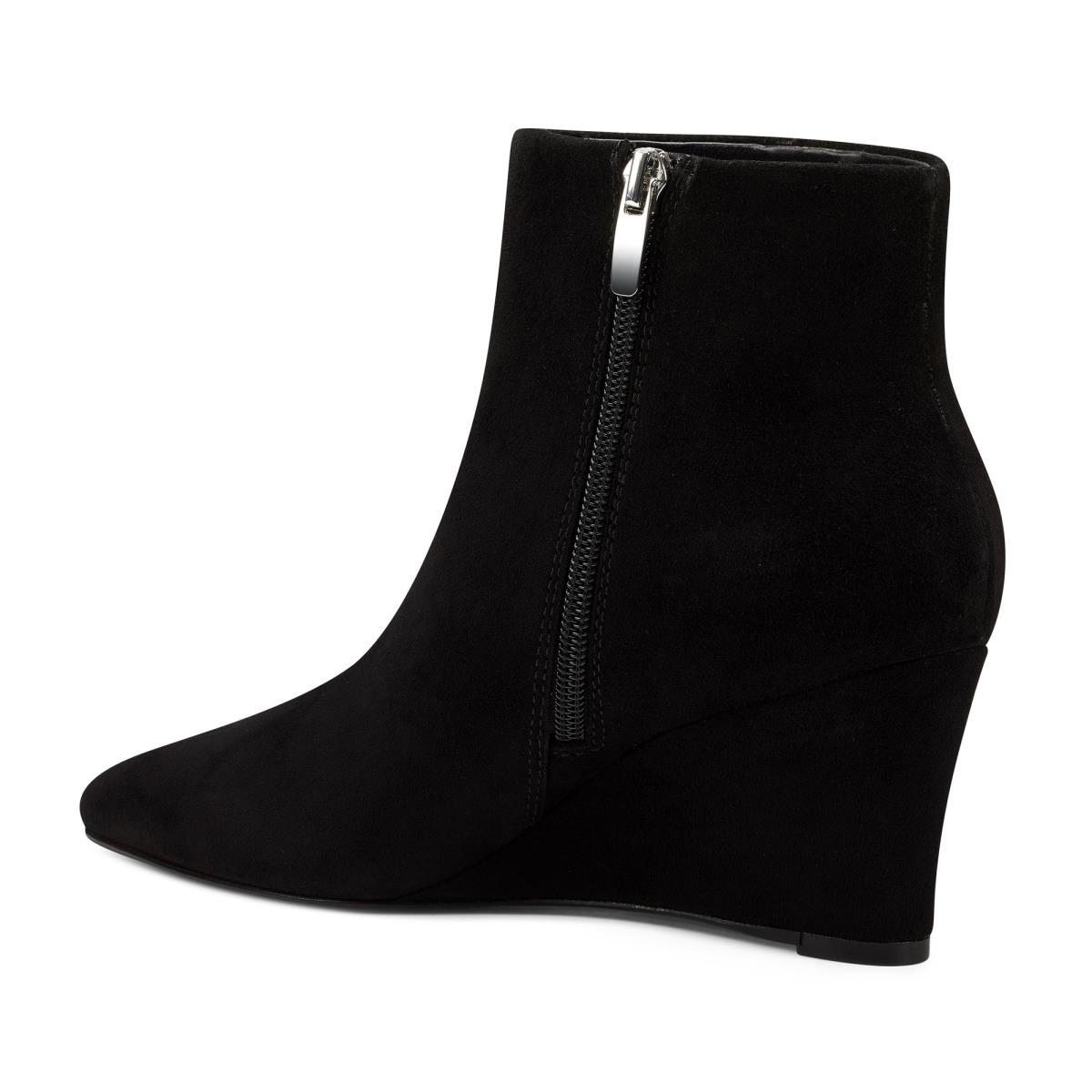 Nine West Carter Wedge Naisten Saappaat Mustat | 6283FWVER