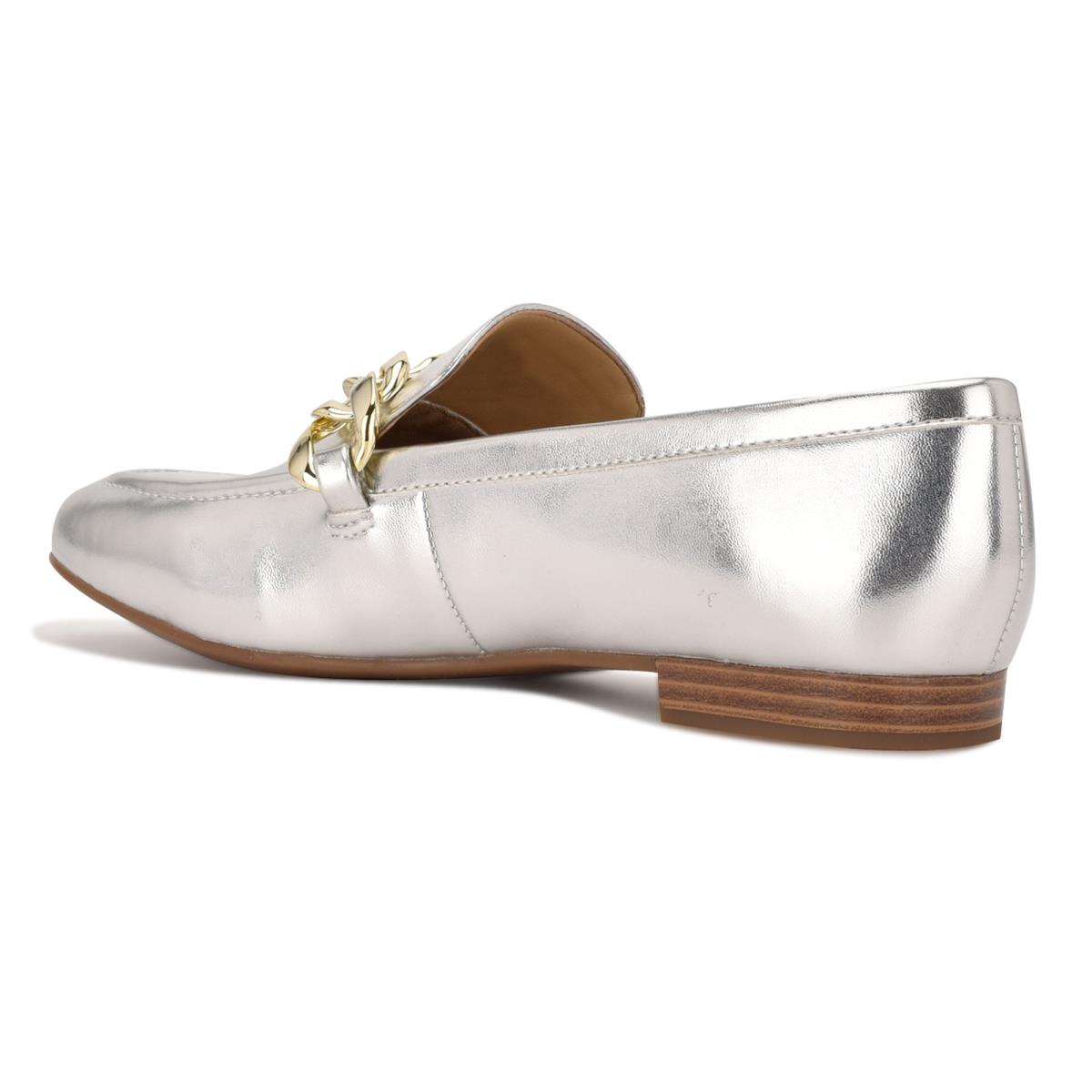 Nine West Chain Slip-On Naisten Loaferit Hopea | 9714ZROMG