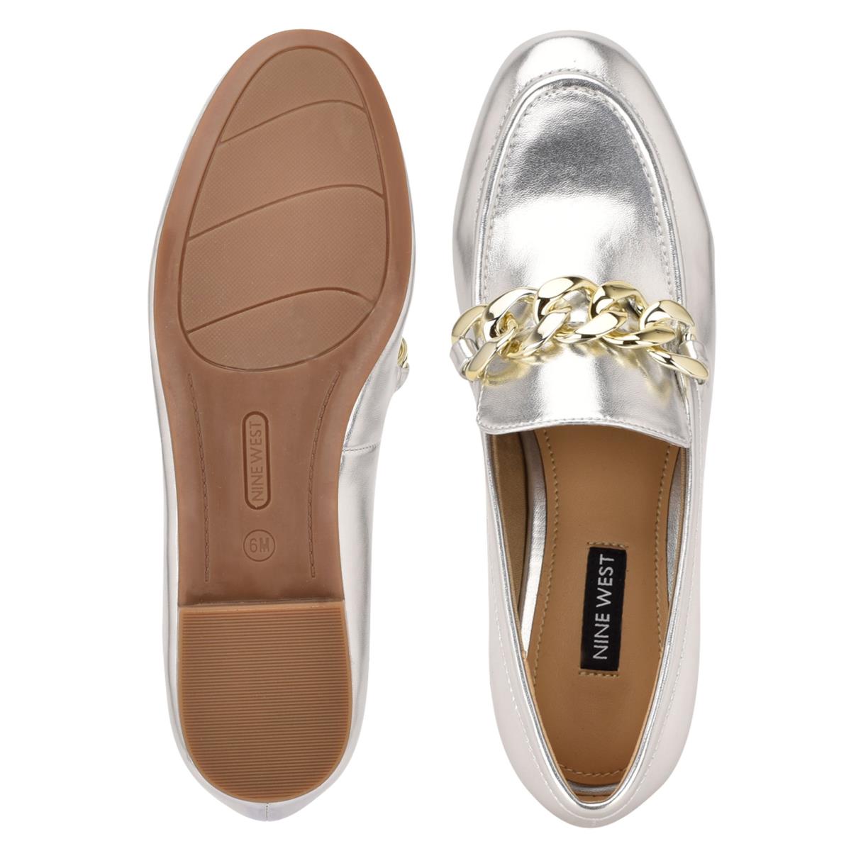 Nine West Chain Slip-On Naisten Loaferit Hopea | 9714ZROMG