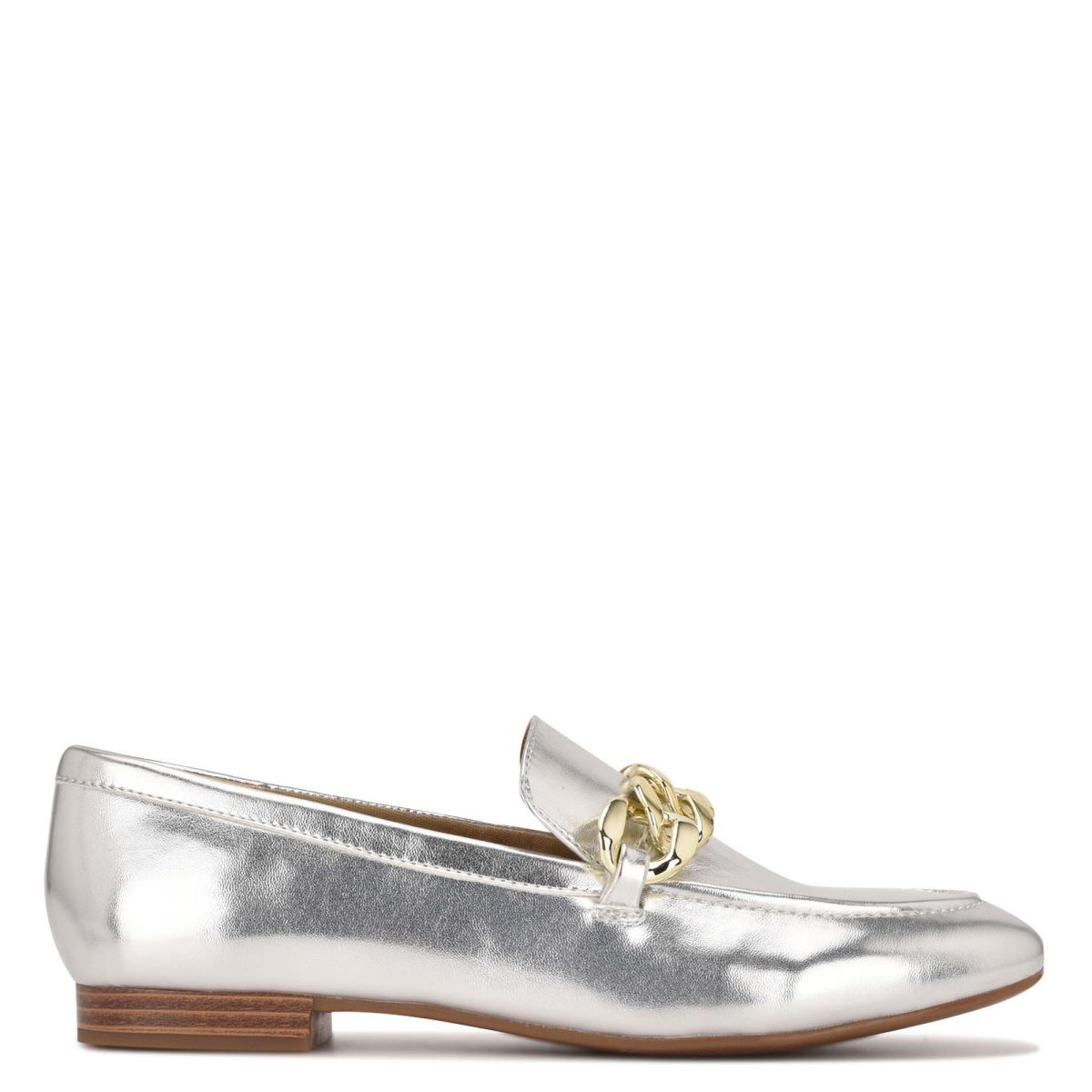 Nine West Chain Slip-On Naisten Loaferit Hopea | 9714ZROMG