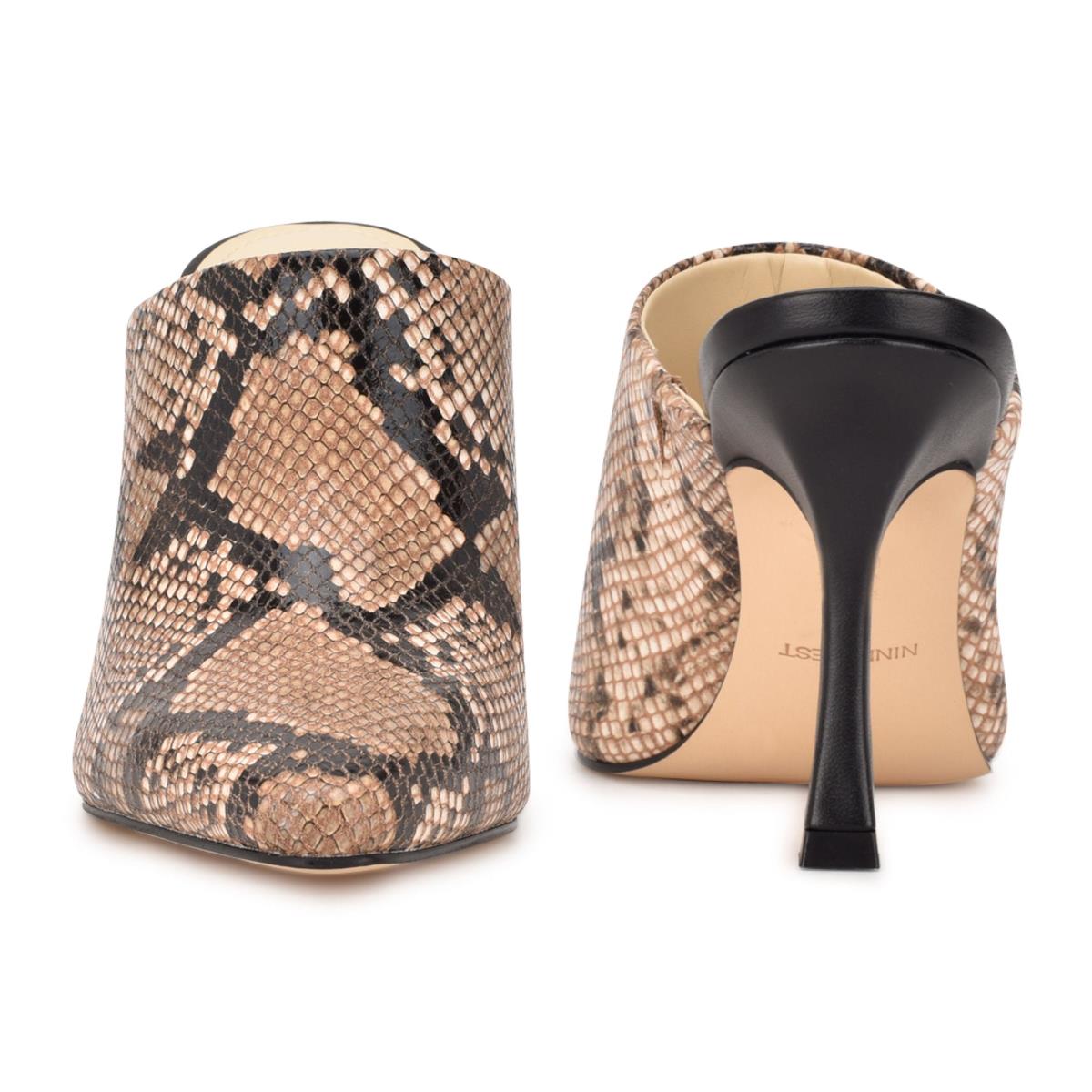 Nine West Ciao Heel Naisten Muulit Beige Käärmeennahka | 5413XJSHI