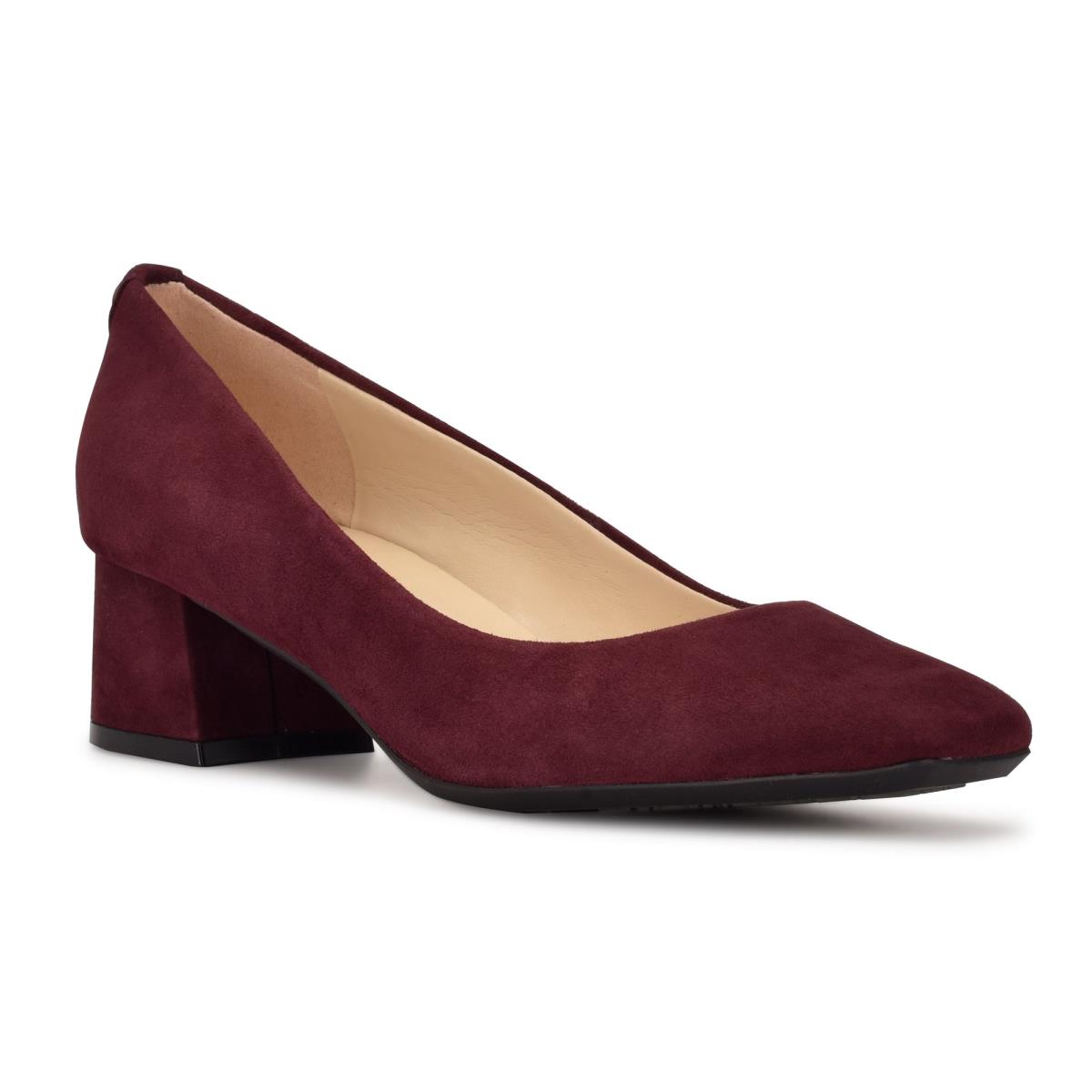 Nine West Cloe 9x9 Block Heel Naisten Avokkaat Claret | 9162FDTLV