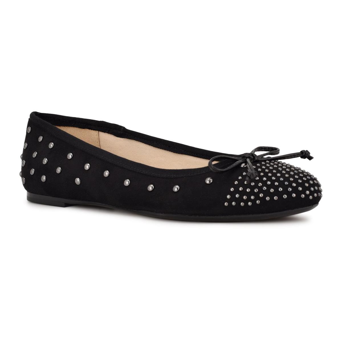 Nine West Curvy Studded Ballet Naisten Ballerinat Mustat | 3457WCIUF