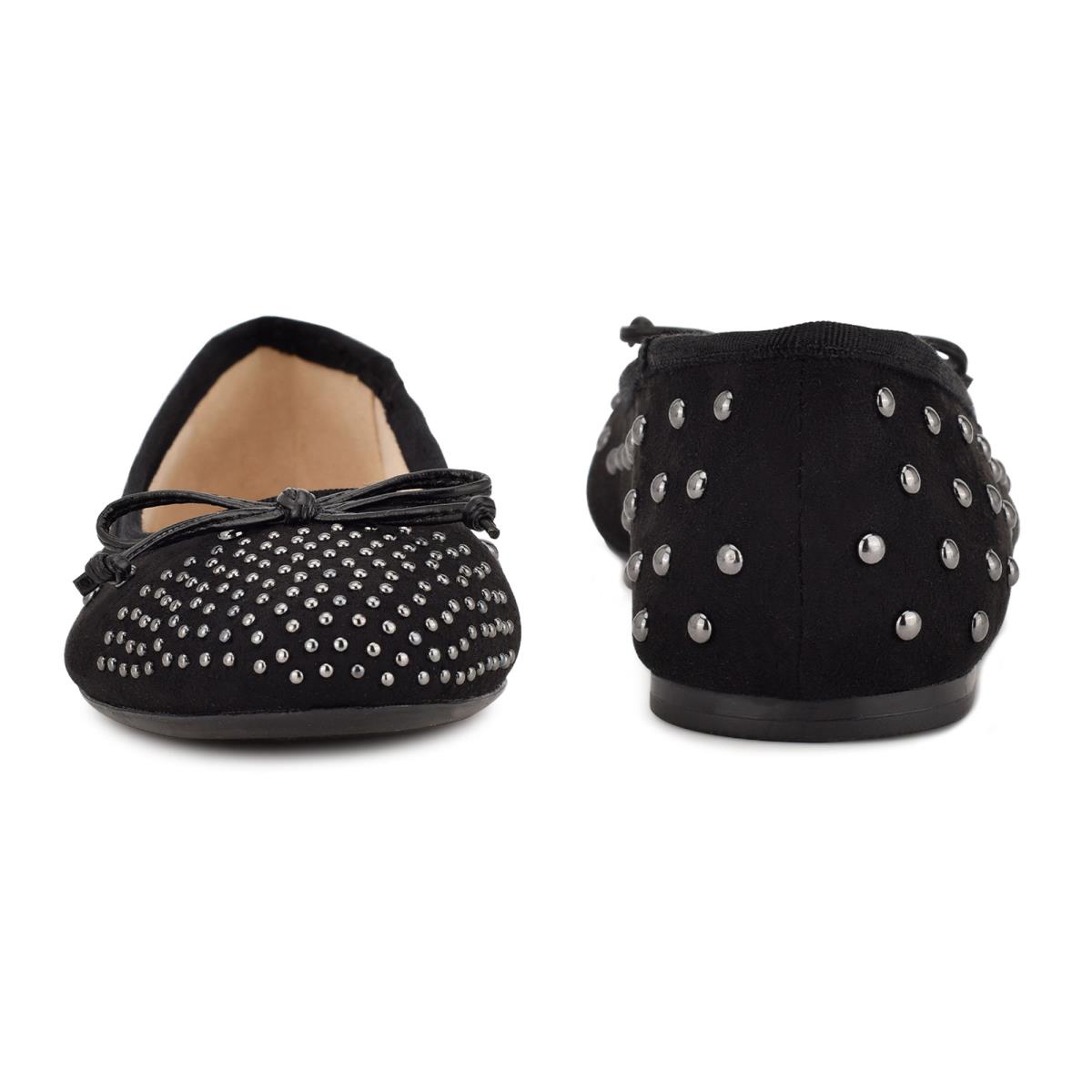 Nine West Curvy Studded Ballet Naisten Ballerinat Mustat | 3457WCIUF