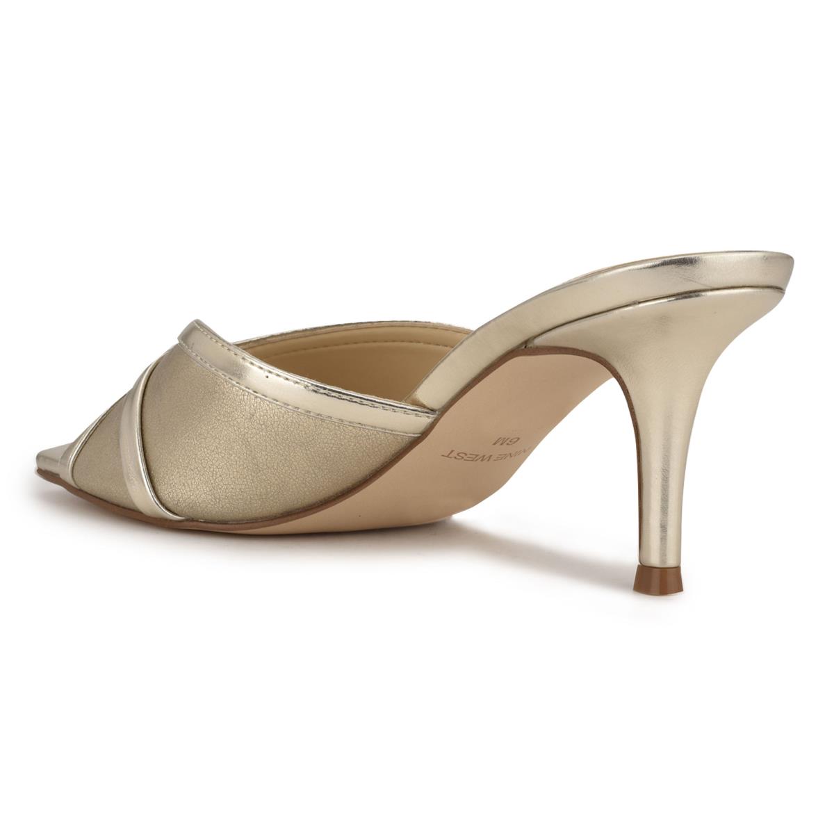 Nine West Dainty Korko Naisten Slide Sandaalit Hopea | 5603ZINUP