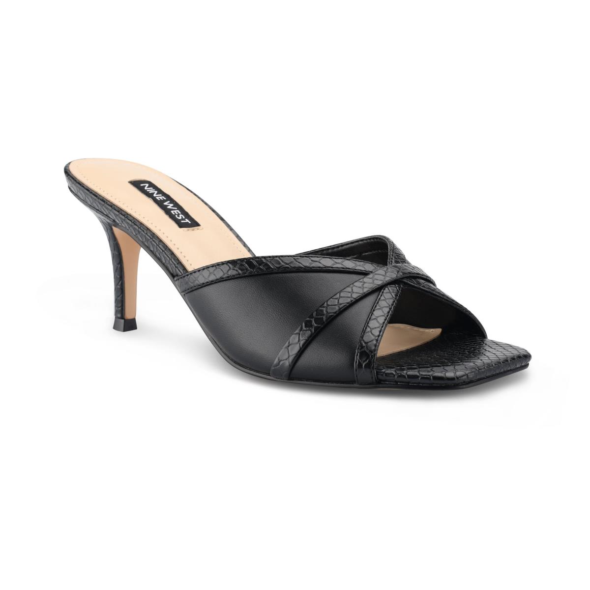 Nine West Dainty Korko Naisten Slide Sandaalit Mustat | 9573GHUMW