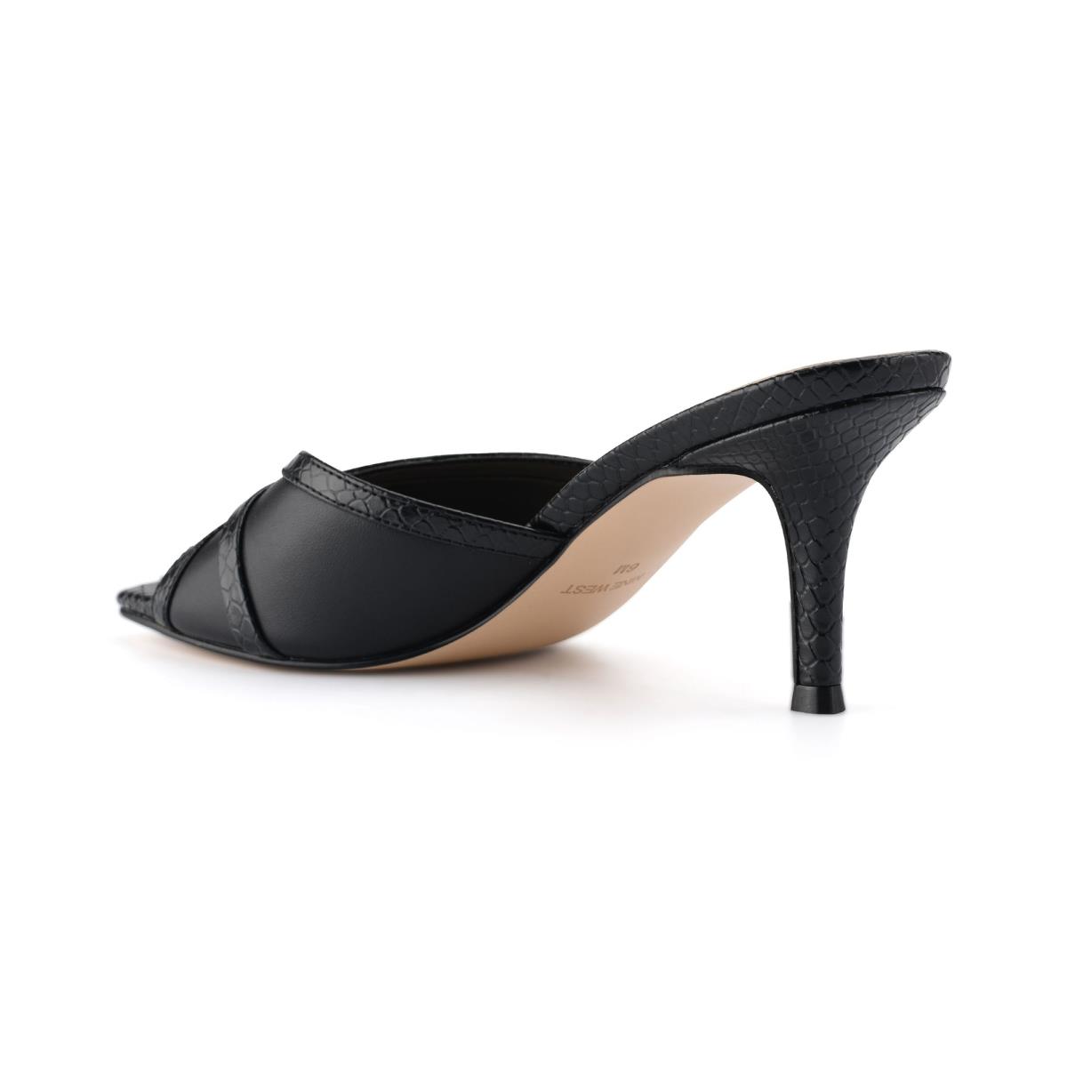 Nine West Dainty Korko Naisten Slide Sandaalit Mustat | 9573GHUMW