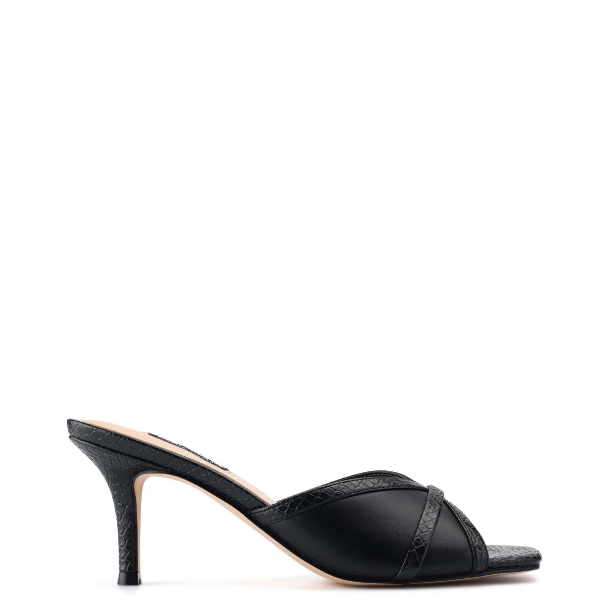 Nine West Dainty Korko Naisten Slide Sandaalit Mustat | 9573GHUMW