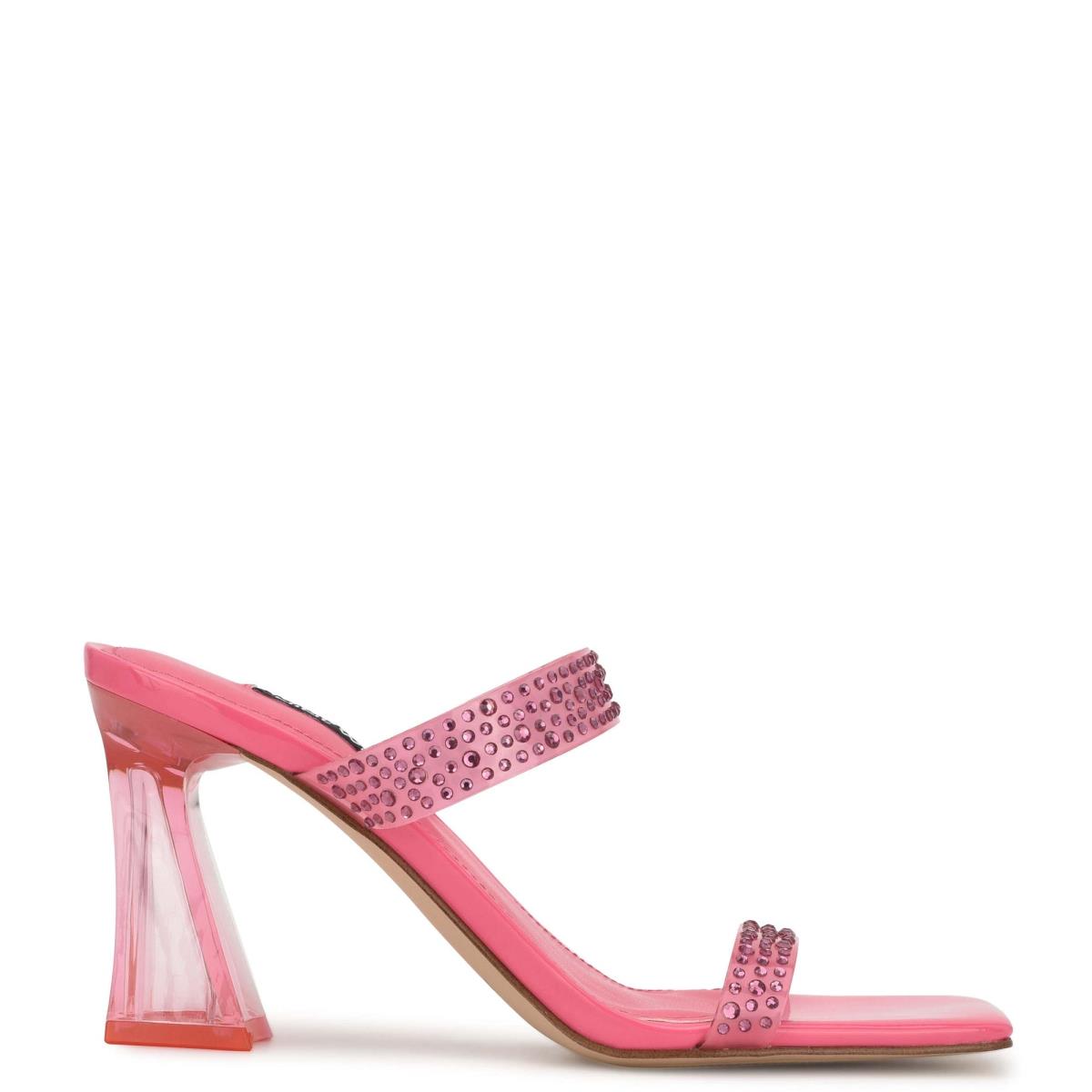 Nine West Darla Korko Naisten Slide Sandaalit Pinkki | 0687HVGOS