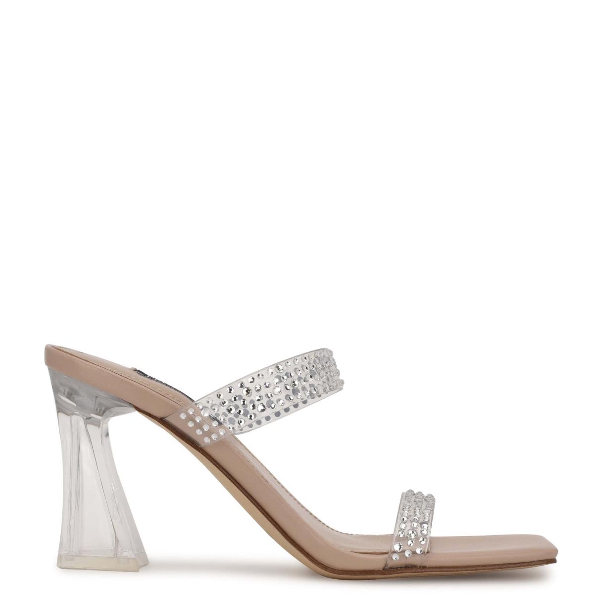 Nine West Darla Korko Naisten Slide Sandaalit Beige | 9478PECNG