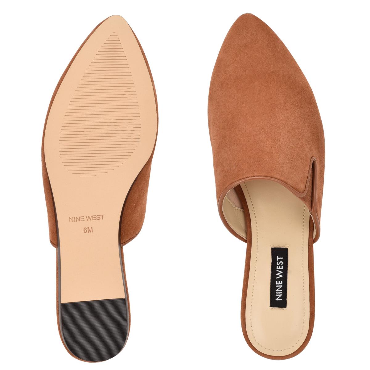 Nine West Freeda Pointy Varvas Naisten Muulit Tummanbeige | 0634QYITD