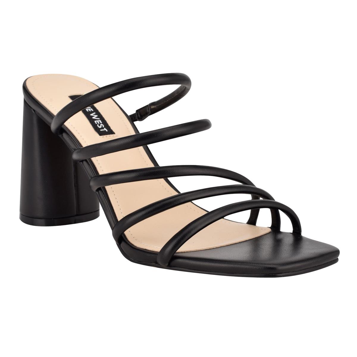 Nine West Girlie Block Heel Naisten Slide Sandaalit Mustat | 1206NJGWF