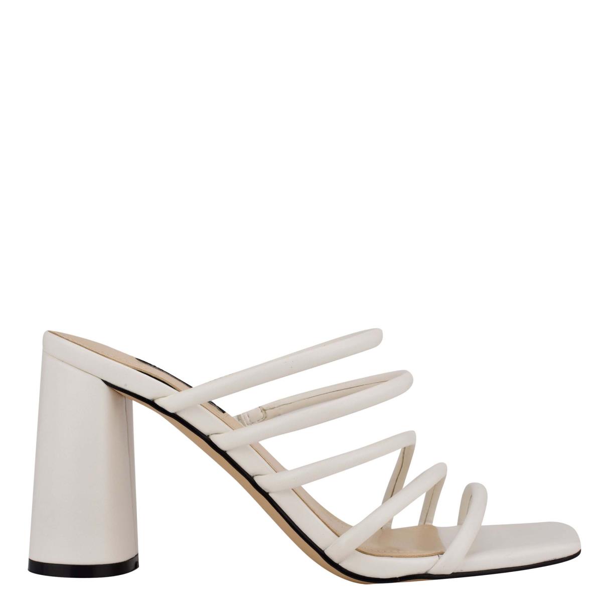 Nine West Girlie Block Heel Naisten Slide Sandaalit Valkoinen | 3857TDEBR