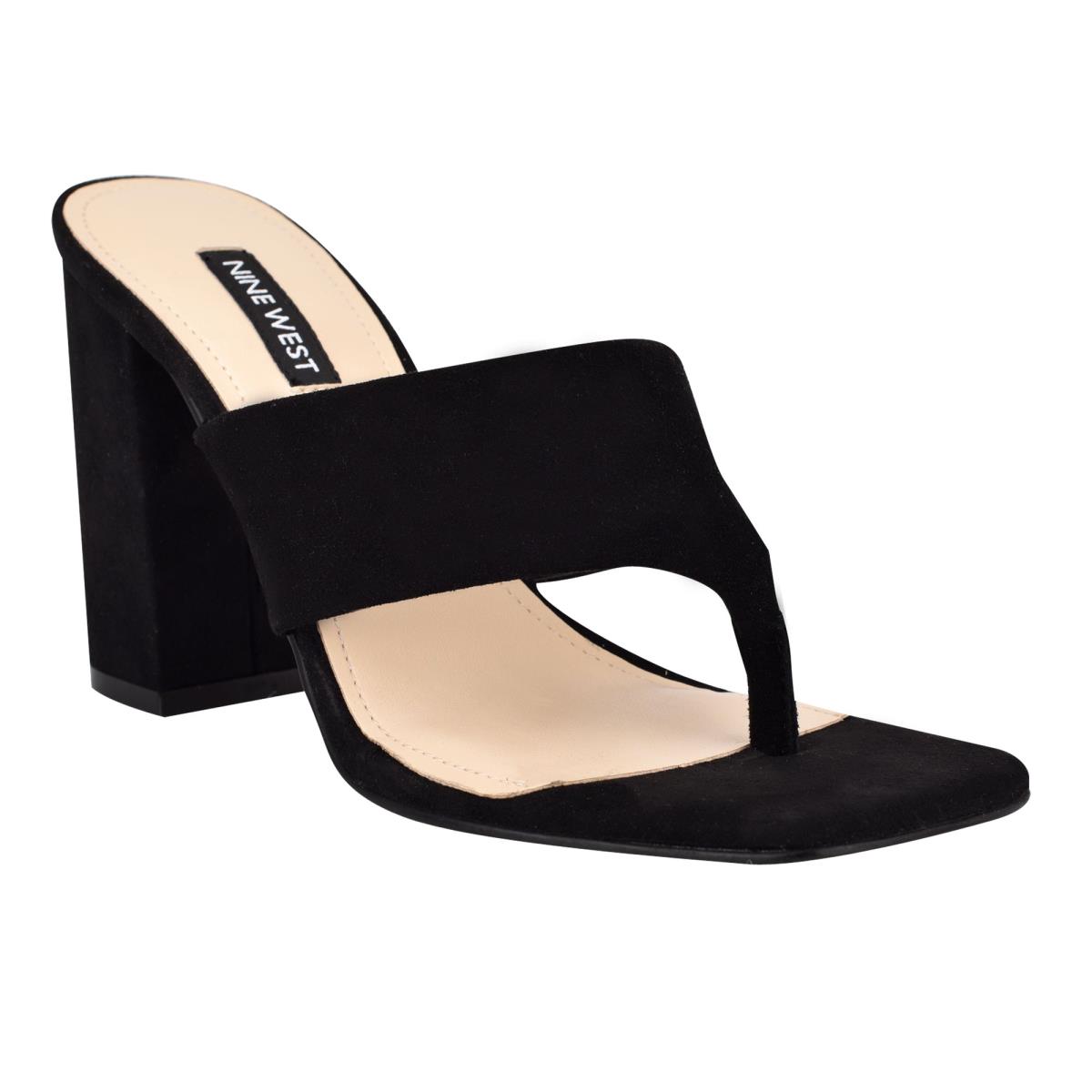 Nine West Gogo Block Heel Naisten Slide Sandaalit Mustat | 0825BKLPA