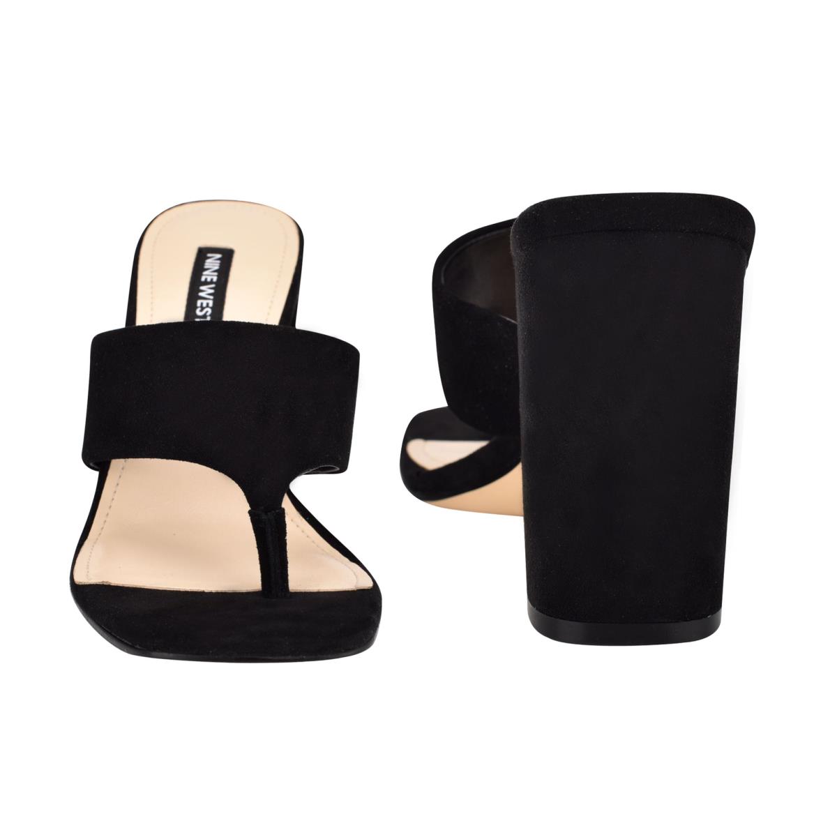 Nine West Gogo Block Heel Naisten Slide Sandaalit Mustat | 0825BKLPA