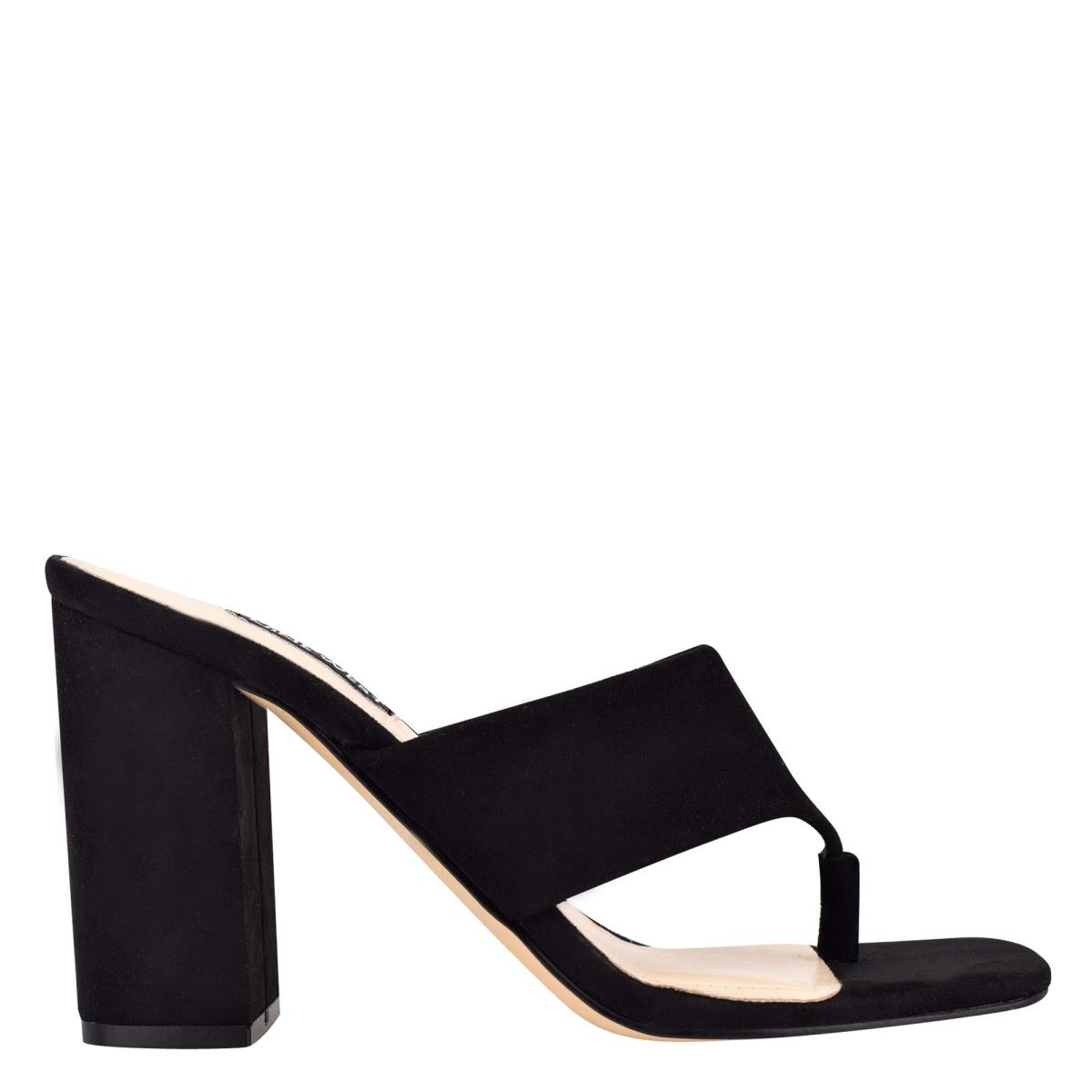 Nine West Gogo Block Heel Naisten Slide Sandaalit Mustat | 0825BKLPA