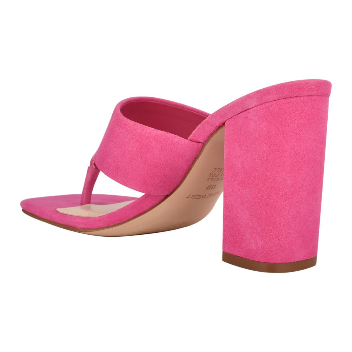 Nine West Gogo Block Heel Naisten Slide Sandaalit Pinkki | 7245ILWQN