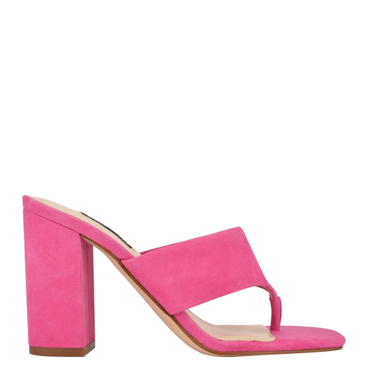 Nine West Gogo Block Heel Naisten Slide Sandaalit Pinkki | 7245ILWQN