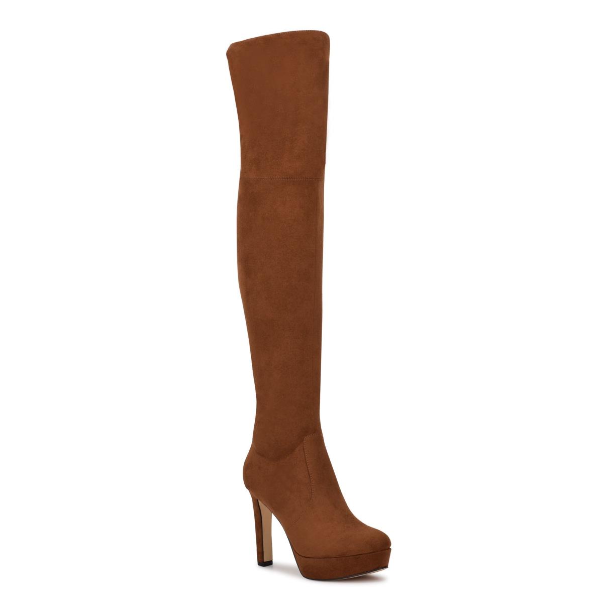 Nine West Gotcha Leveät Calf Over the Knee Naisten Platform Saappaat Ruskea | 2174EXBNU