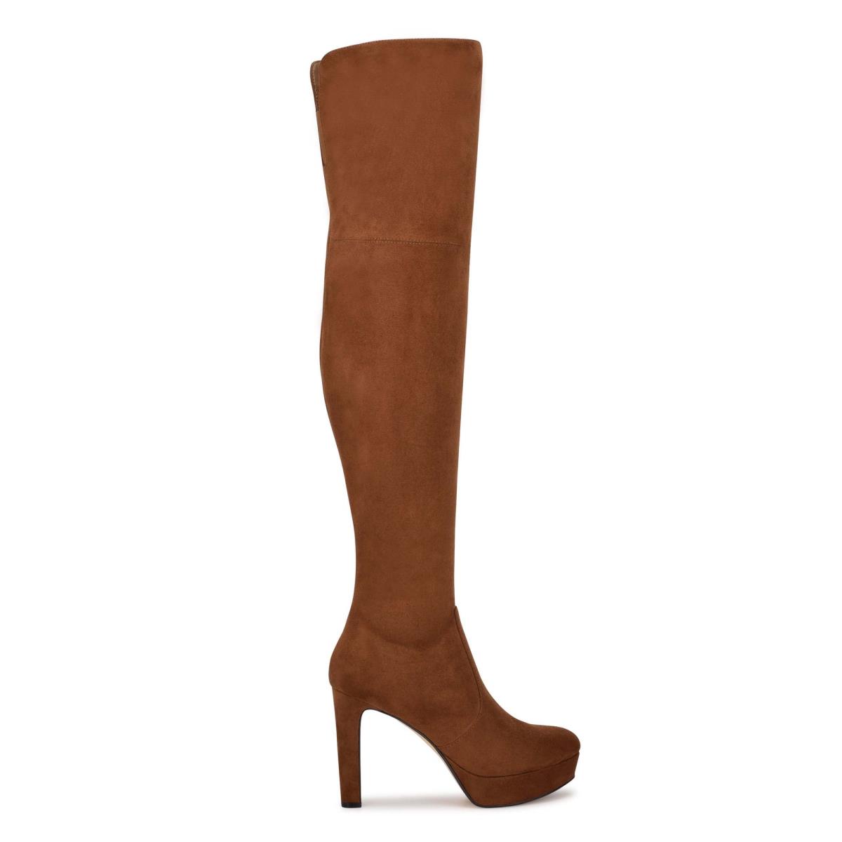 Nine West Gotcha Leveät Calf Over the Knee Naisten Platform Saappaat Ruskea | 2174EXBNU