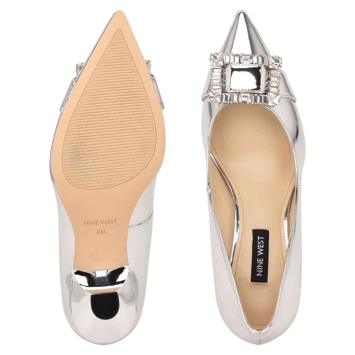 Nine West Helyn Pointy Varvas Naisten Avokkaat Hopea | 7581HPNXM