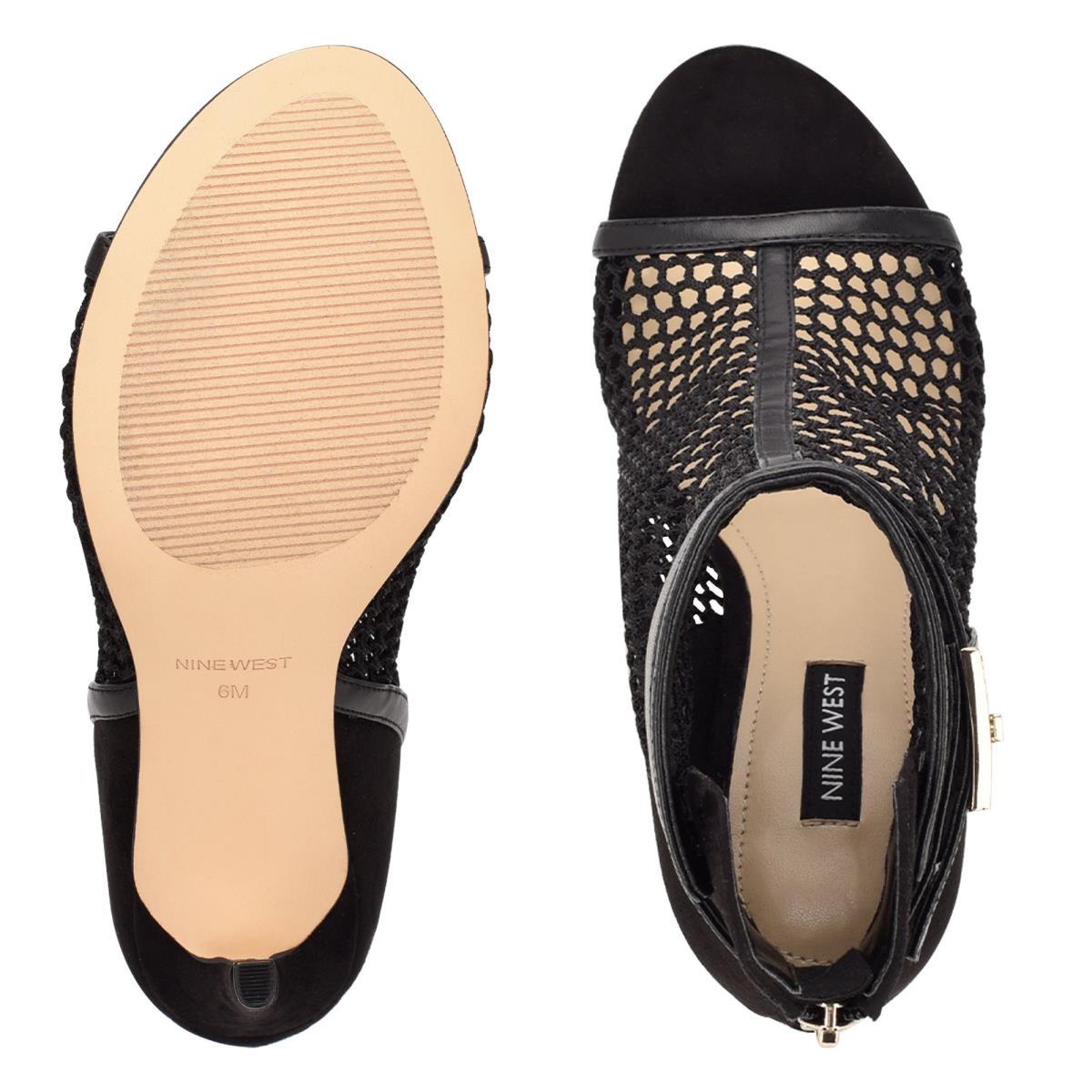 Nine West Ididit Mesh Peep Varvas Naisten Saappaat Mustat | 4321GHYLP