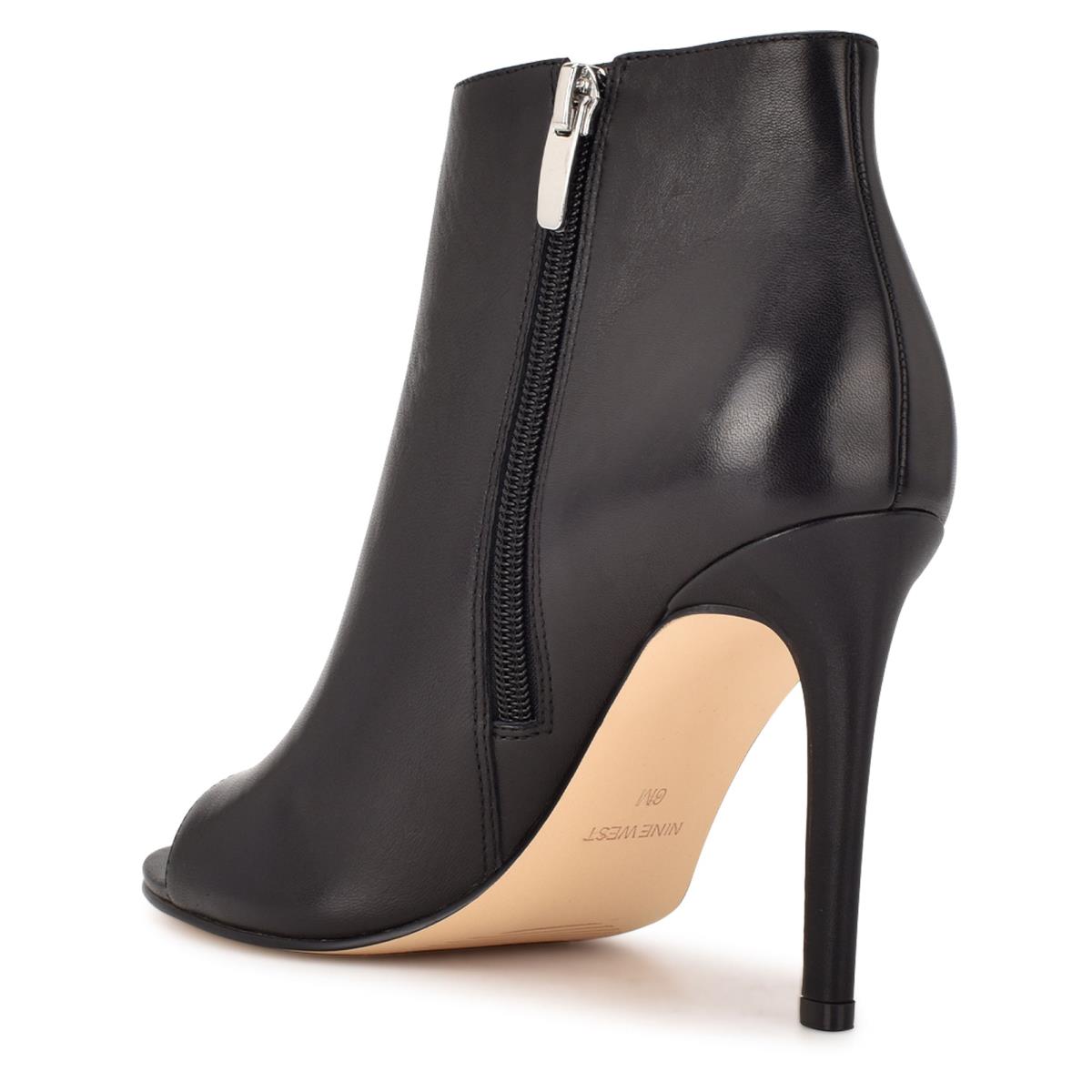 Nine West Izip Peep toe Naisten Saappaat Mustat | 0928TFSDV