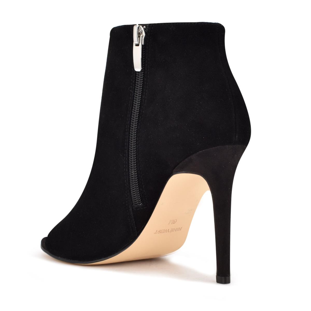 Nine West Izip Peep toe Naisten Saappaat Mustat | 2318GMNVH