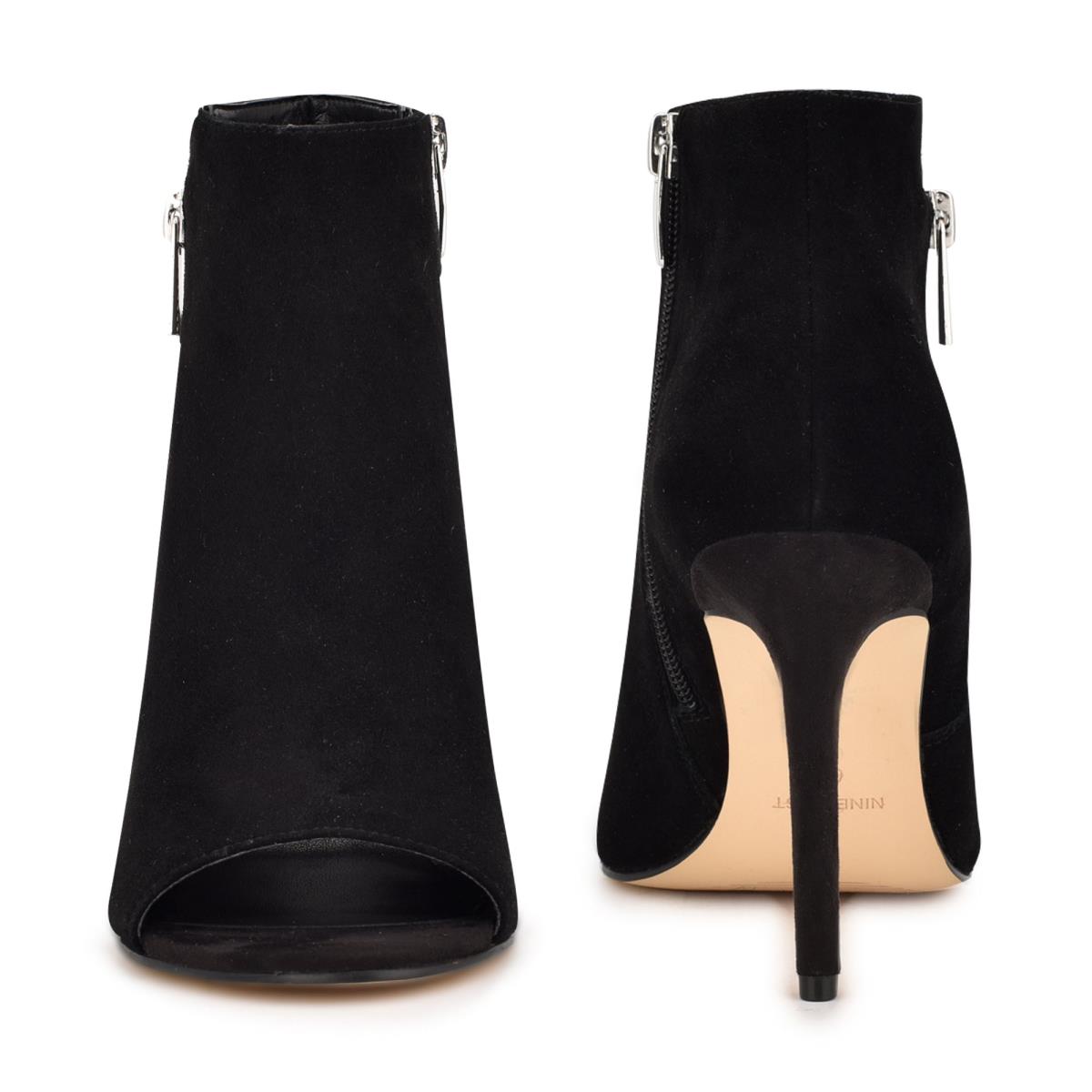 Nine West Izip Peep toe Naisten Saappaat Mustat | 2318GMNVH