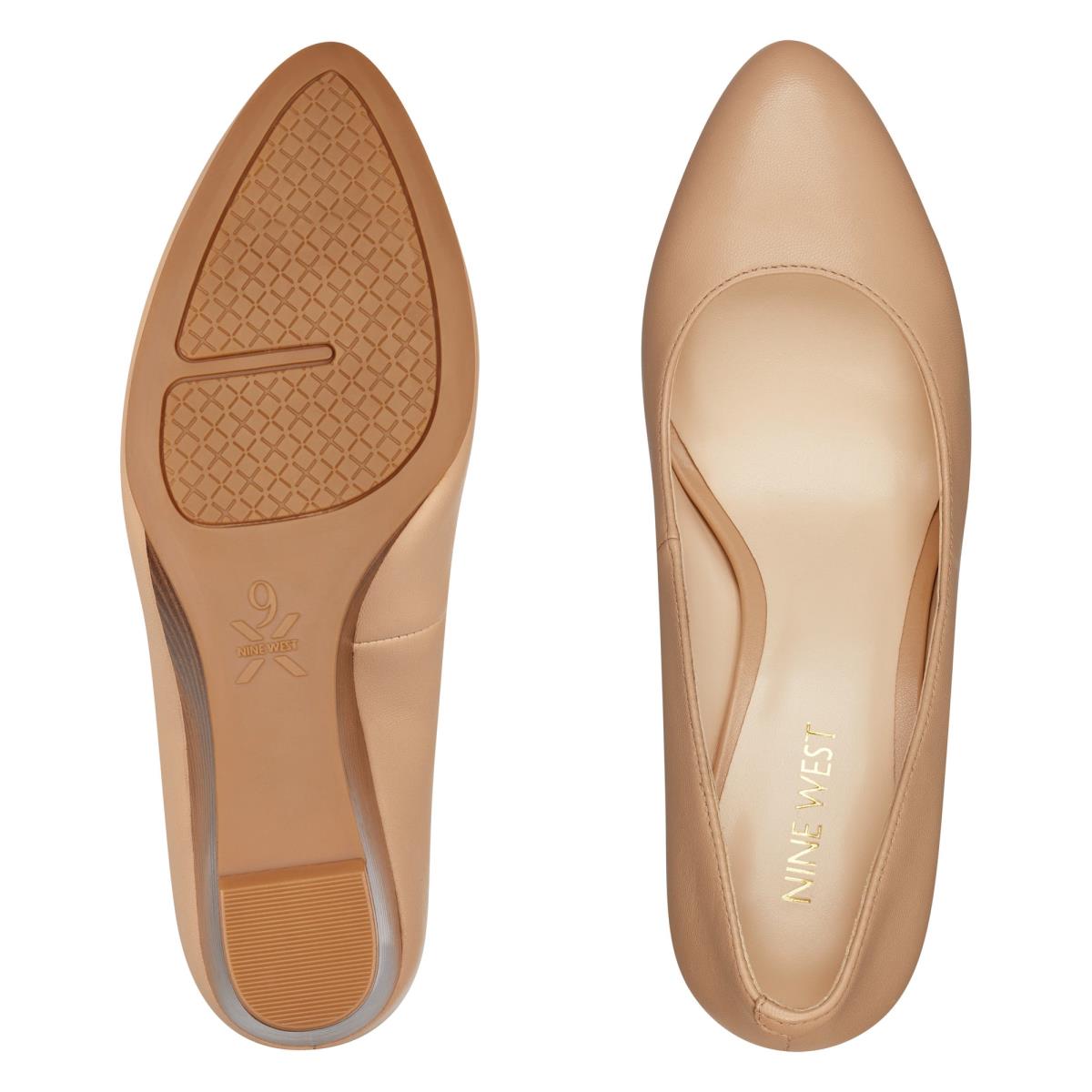 Nine West Jazzin Almond Varvas Naisten Kiilakorkokengät Beige | 4693KBLOP