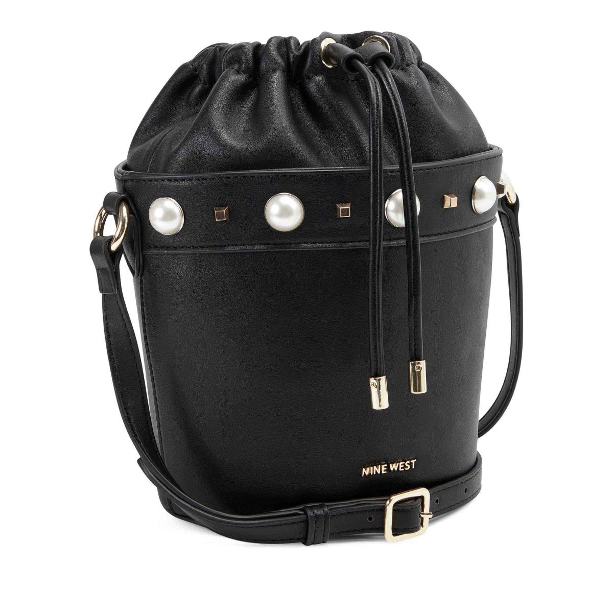 Nine West Laylin Drawstring Bucket Naisten Crossbody Laukut Mustat | 5631UKBYM