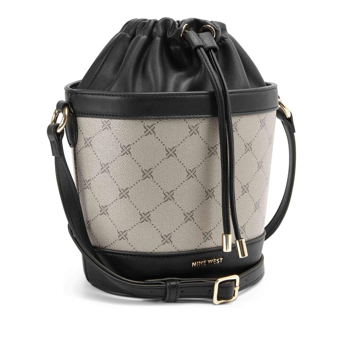 Nine West Laylin Drawstring Bucket Naisten Crossbody Laukut Mustat | 8249IHCGR