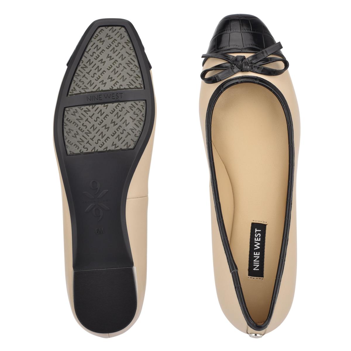 Nine West Olly 9x9 Ballet Naisten Flats Beige Mustat | 2879NOCRY