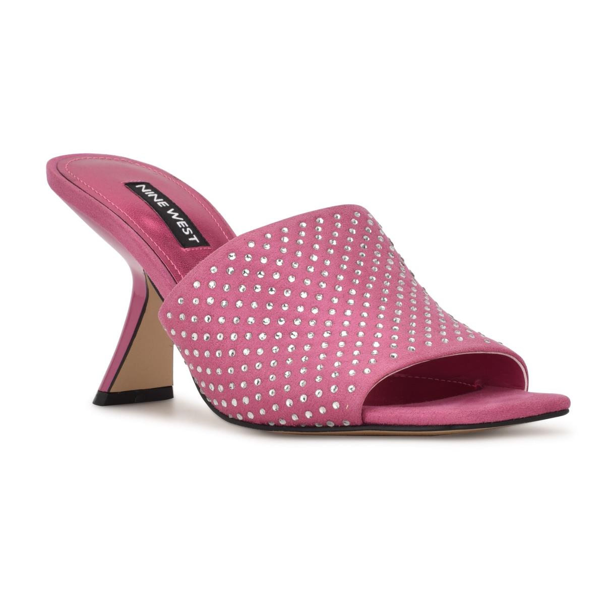 Nine West Partie Korko Naisten Slide Sandaalit Pinkki | 6401TOVUA