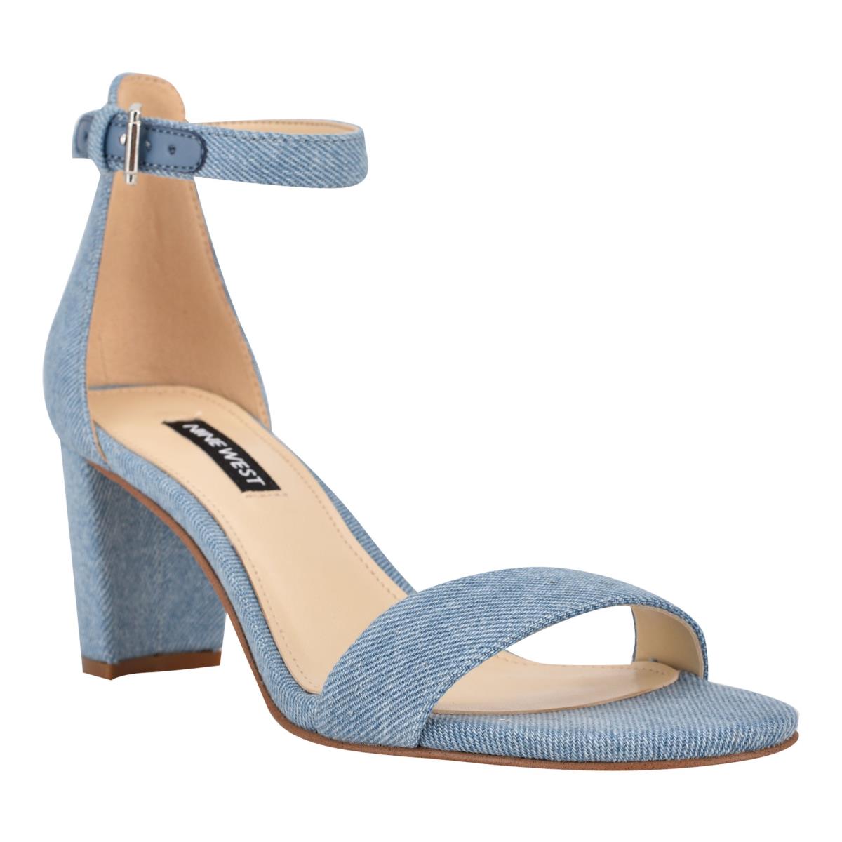 Nine West Pruce Ankle Strap Block Naisten Korkokenkä Sandaalit Sininen | 0657DGIPR